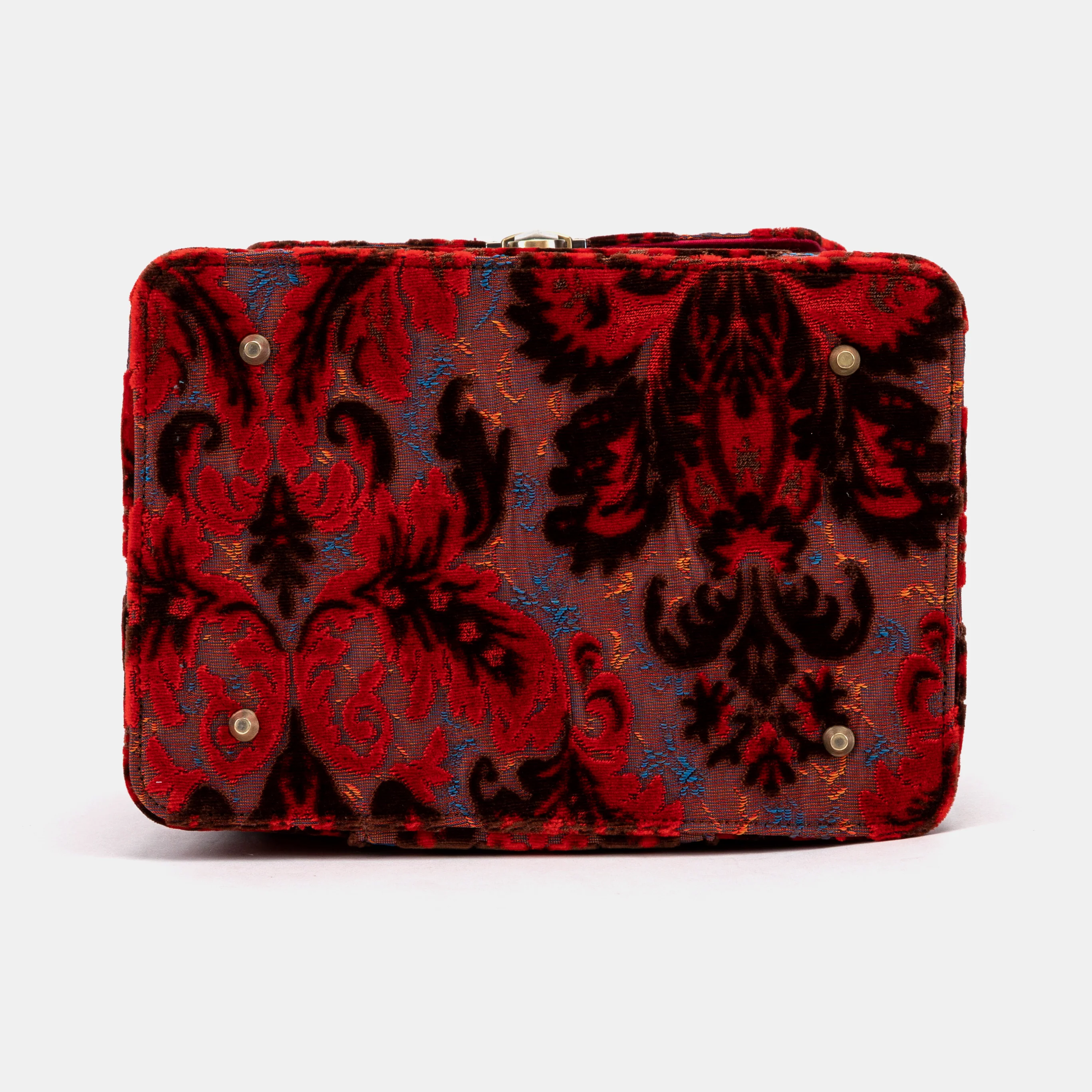 Burnout Velvet Revival Scarlet Josephine Large Train Case - Image 8