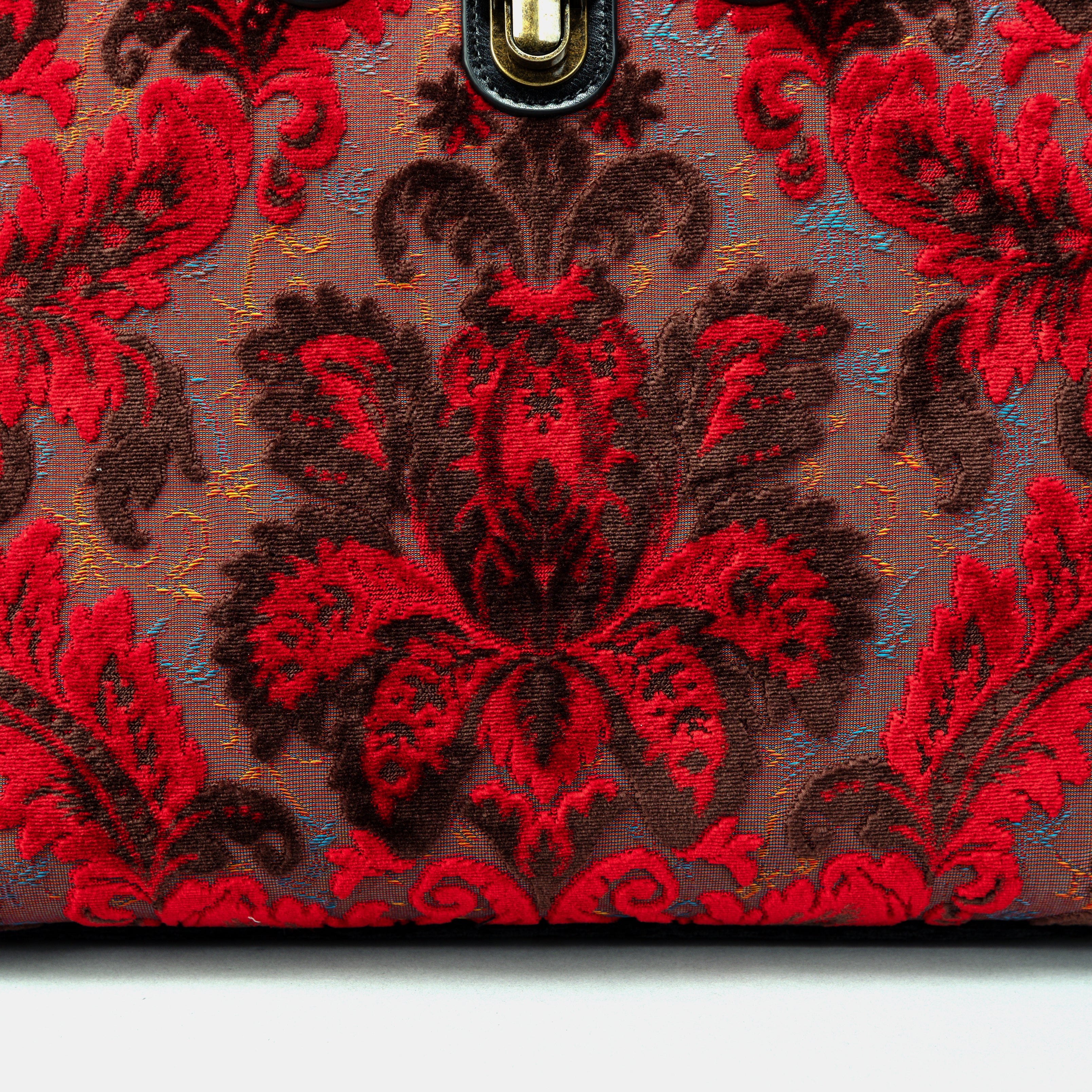 Burnout Velvet Revival Scarlet Laptop Work Bag - Image 5