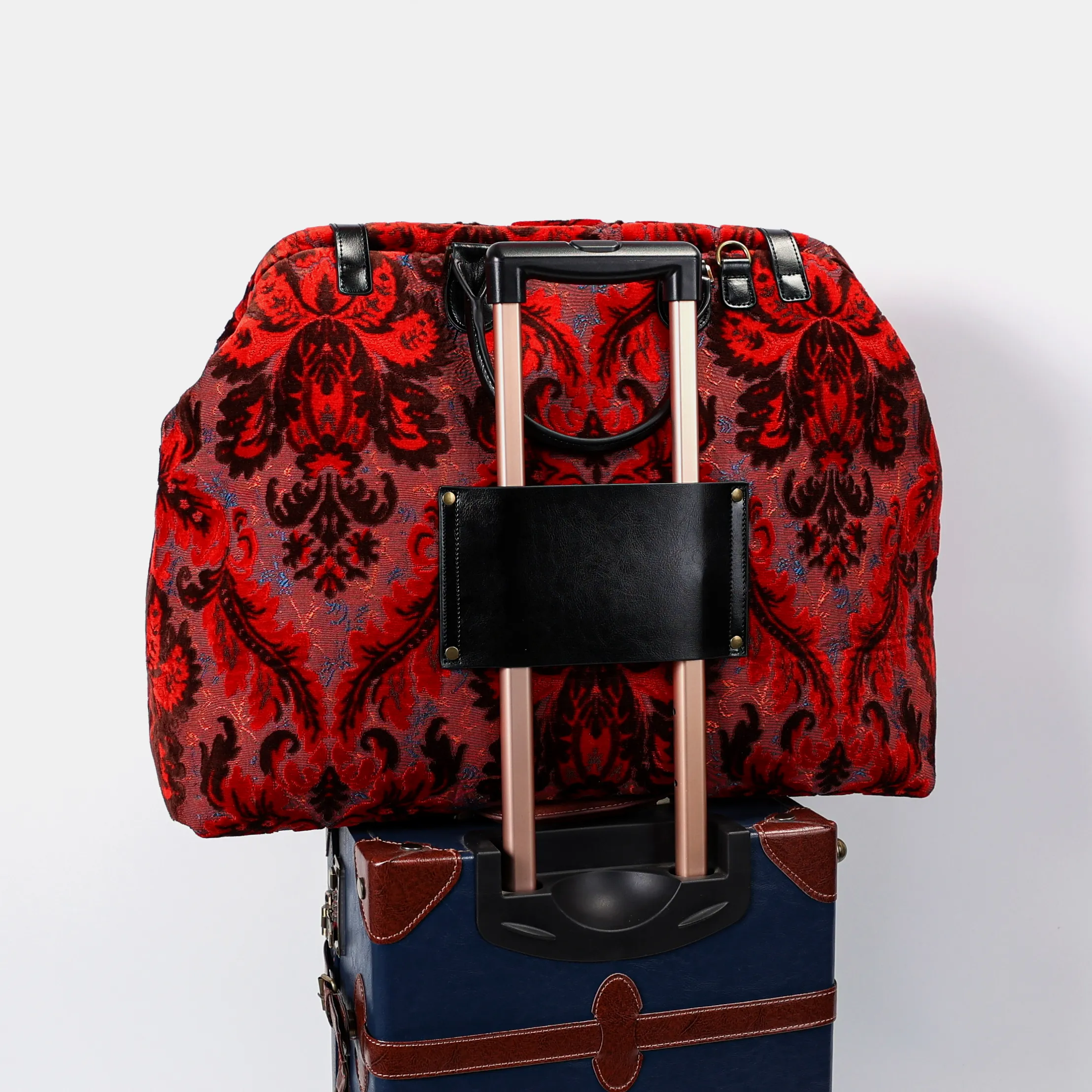 Burnout Velvet Revival Scarlet Men's Carpetbag - Image 6