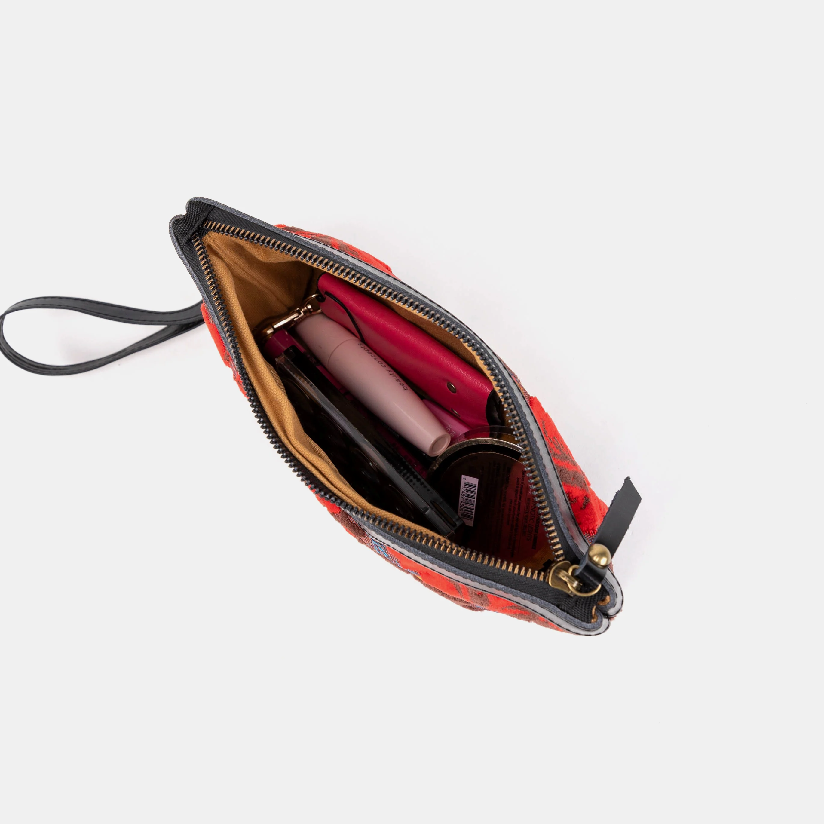 Burnout Velvet Revival Scarlet Wristlet Clutch - Image 5