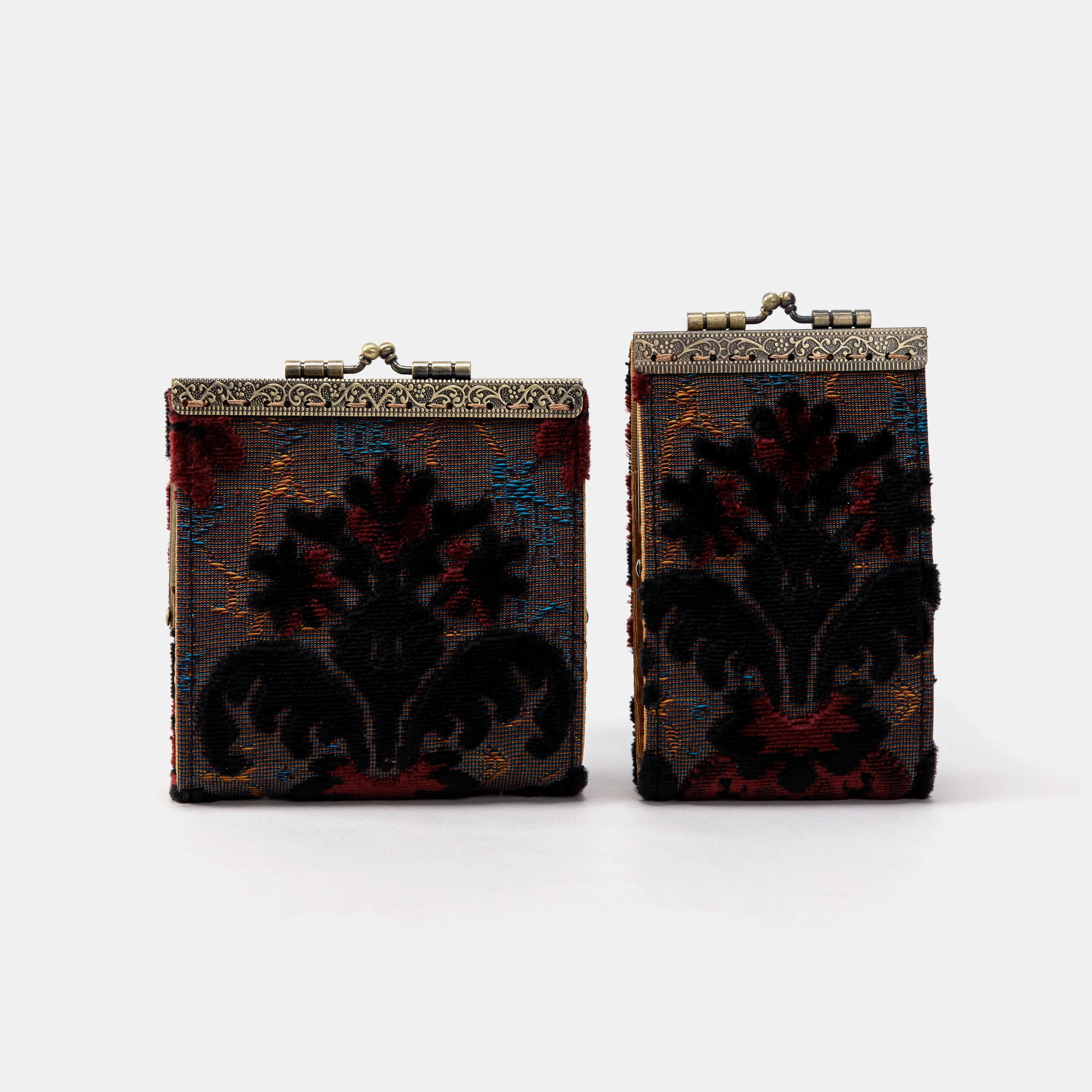 Burnout Velvet Revival Sephia Card Wallet