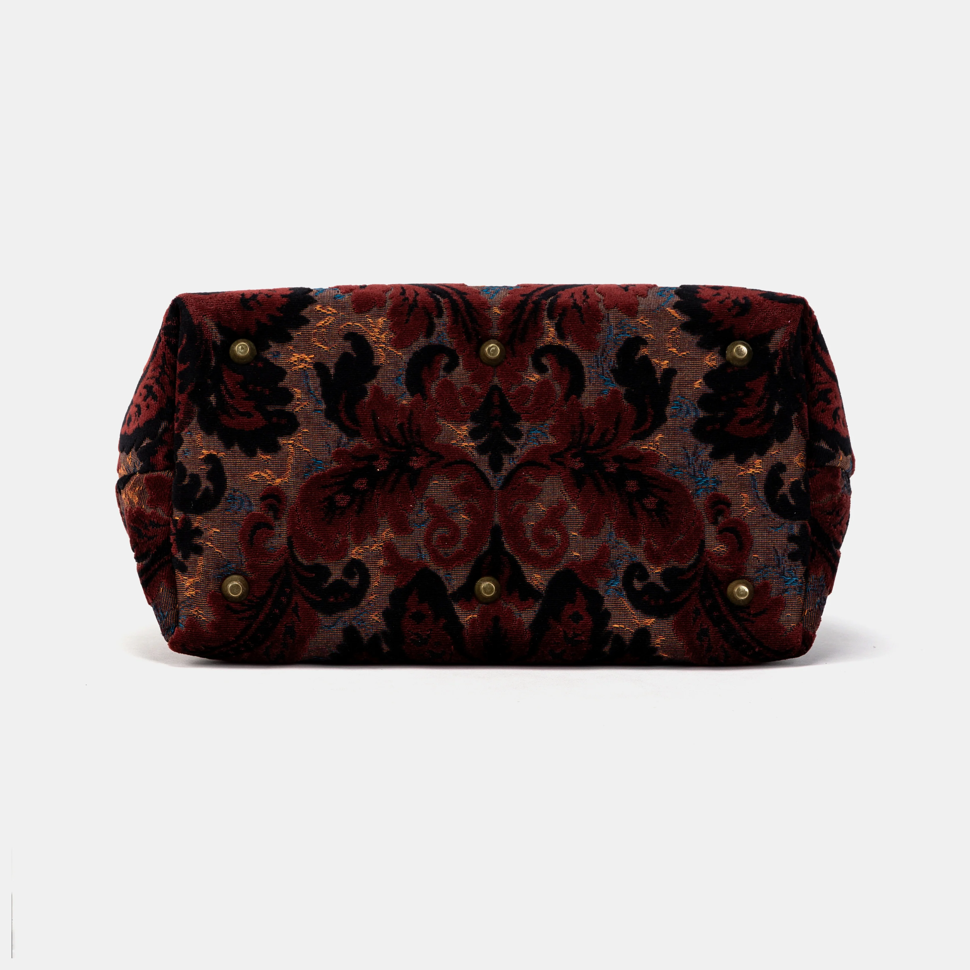 Burnout Velvet Revival Sephia Carpet Handbag Purse - Image 5