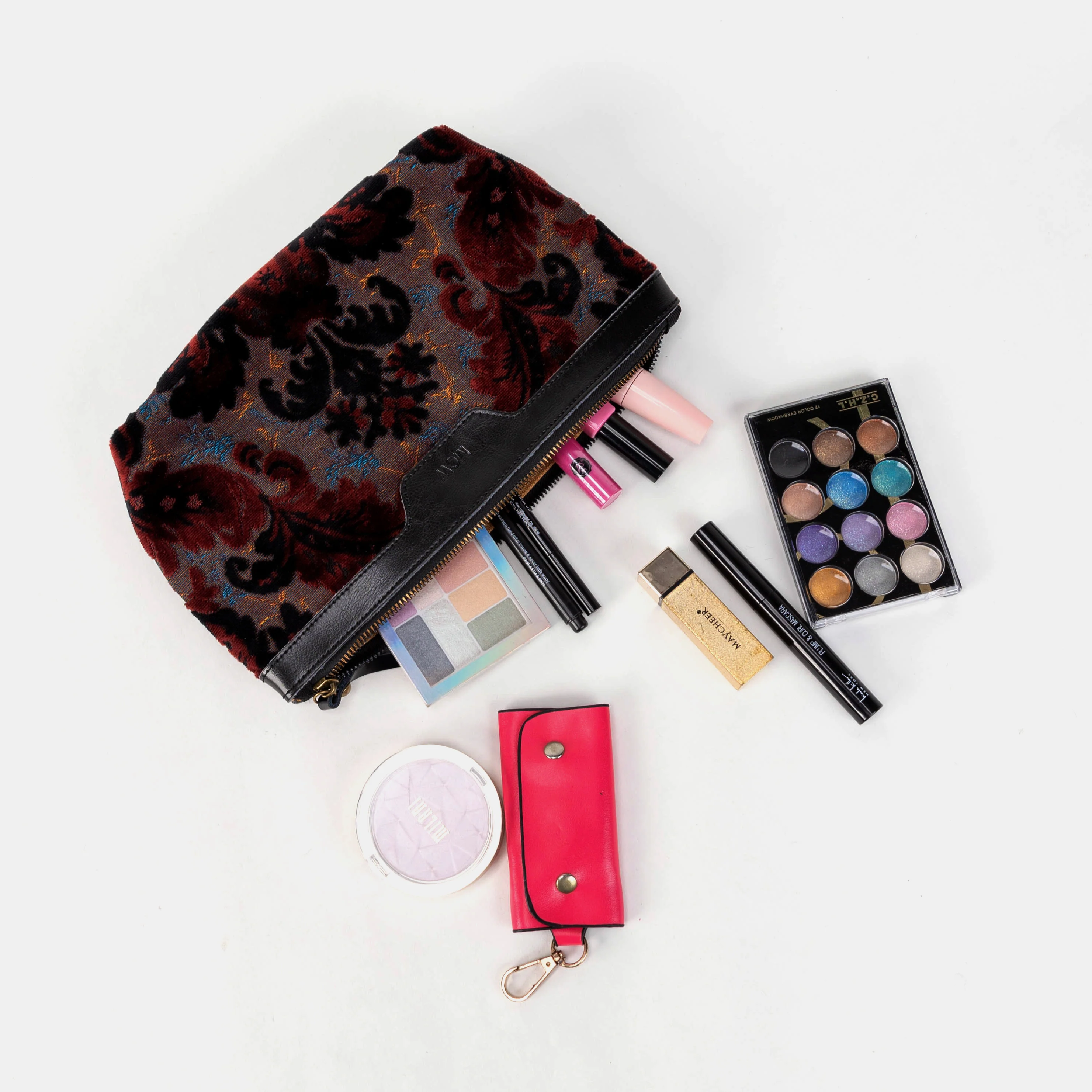 Burnout Velvet Revival Sephia Carpet Makeup Bag - Image 7