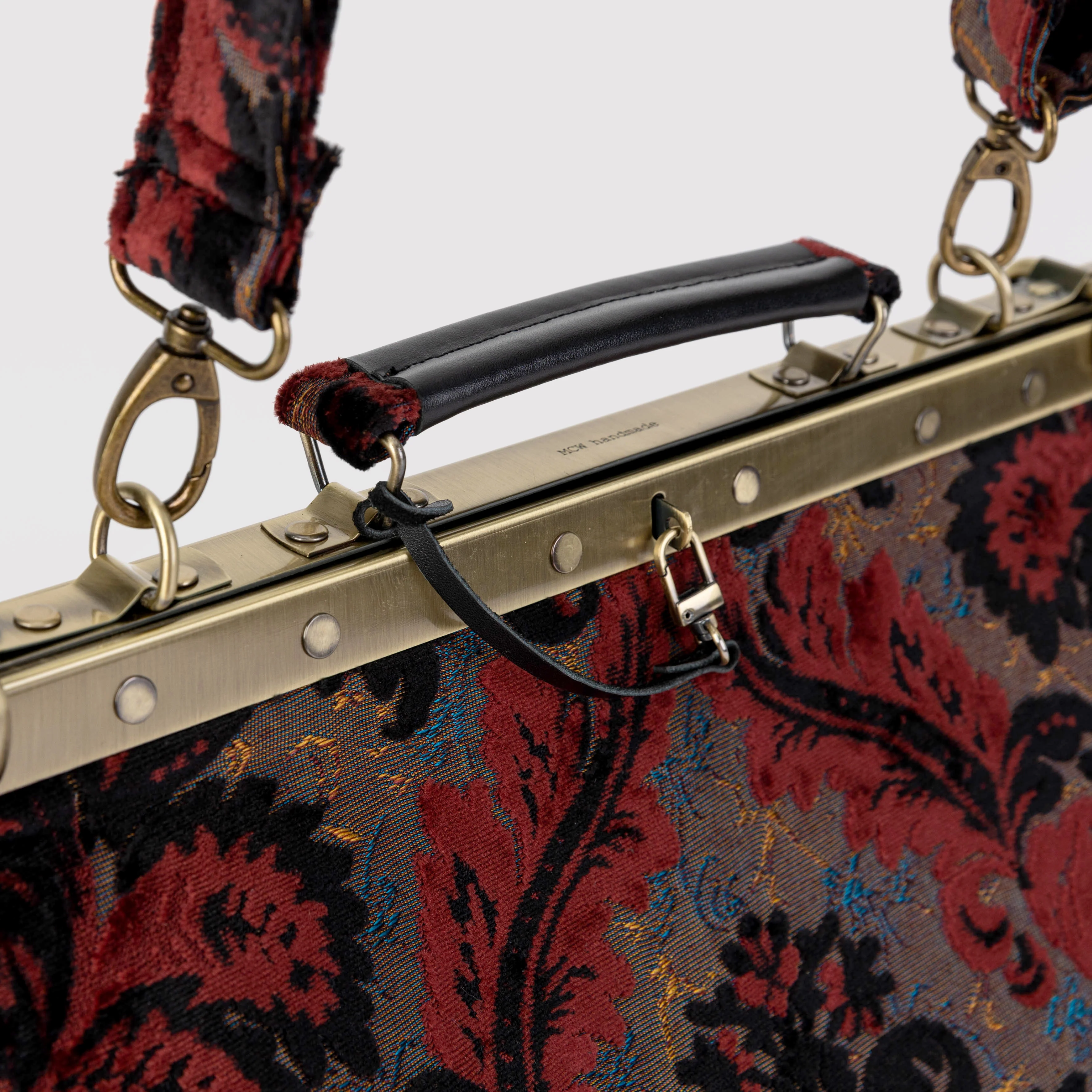 Burnout Velvet Revival Sephia Celine Carpet Gladstone Bag - Image 4