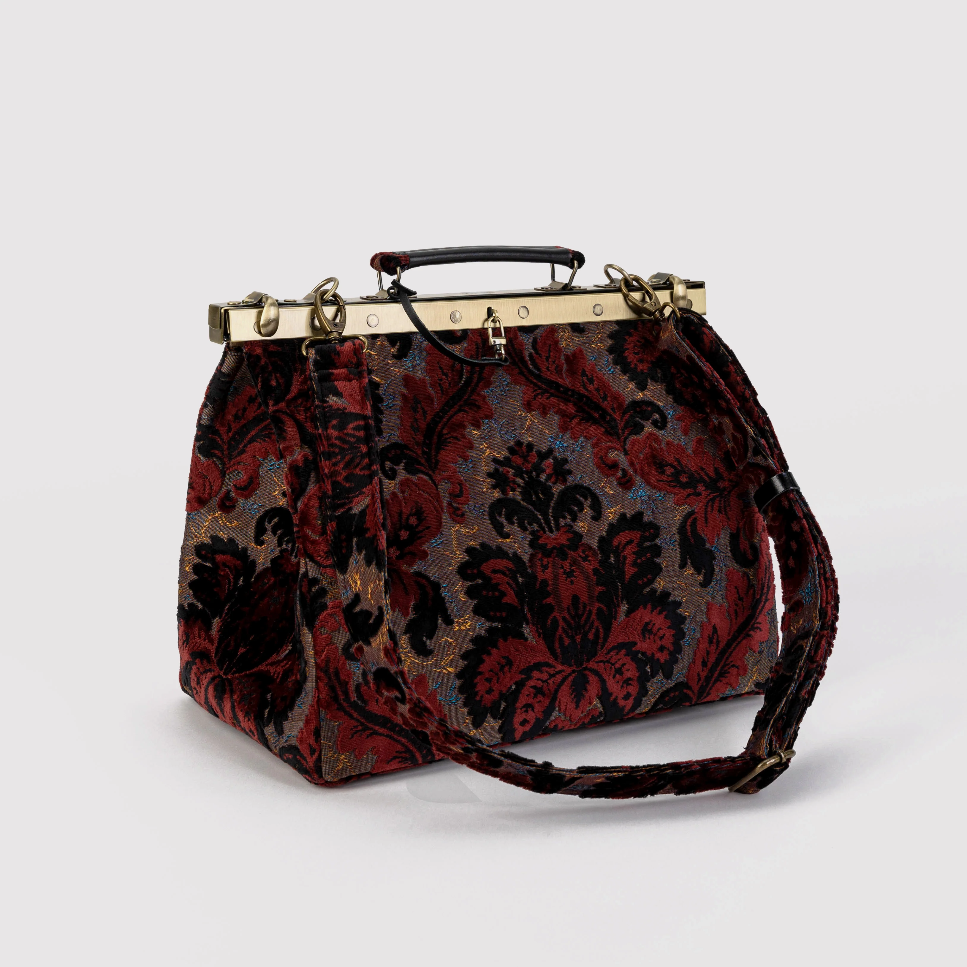 Burnout Velvet Revival Sephia Celine Carpet Gladstone Bag - Image 8