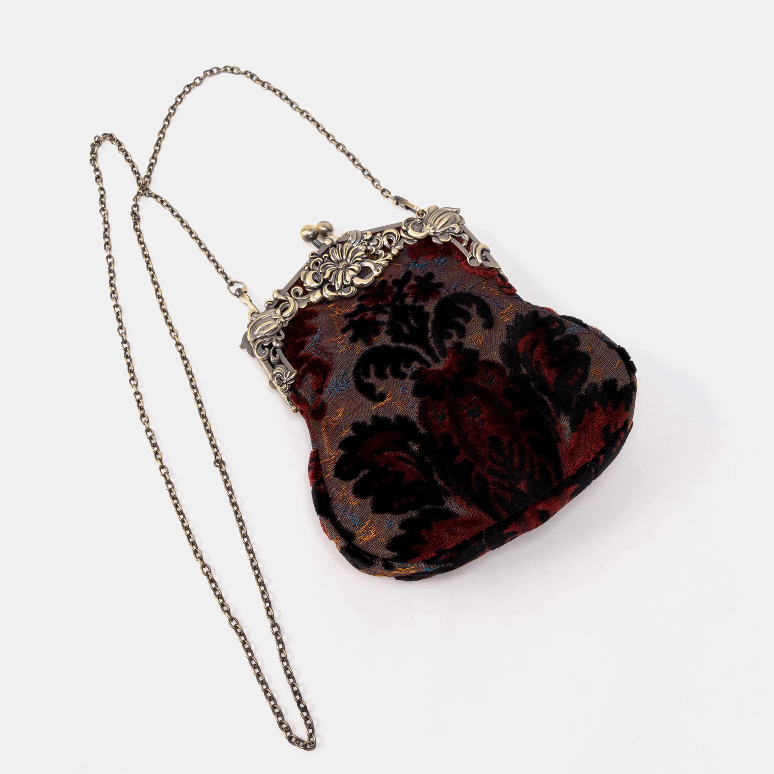 Burnout Velvet Revival Sephia Chatelaine Purse Large - Image 2