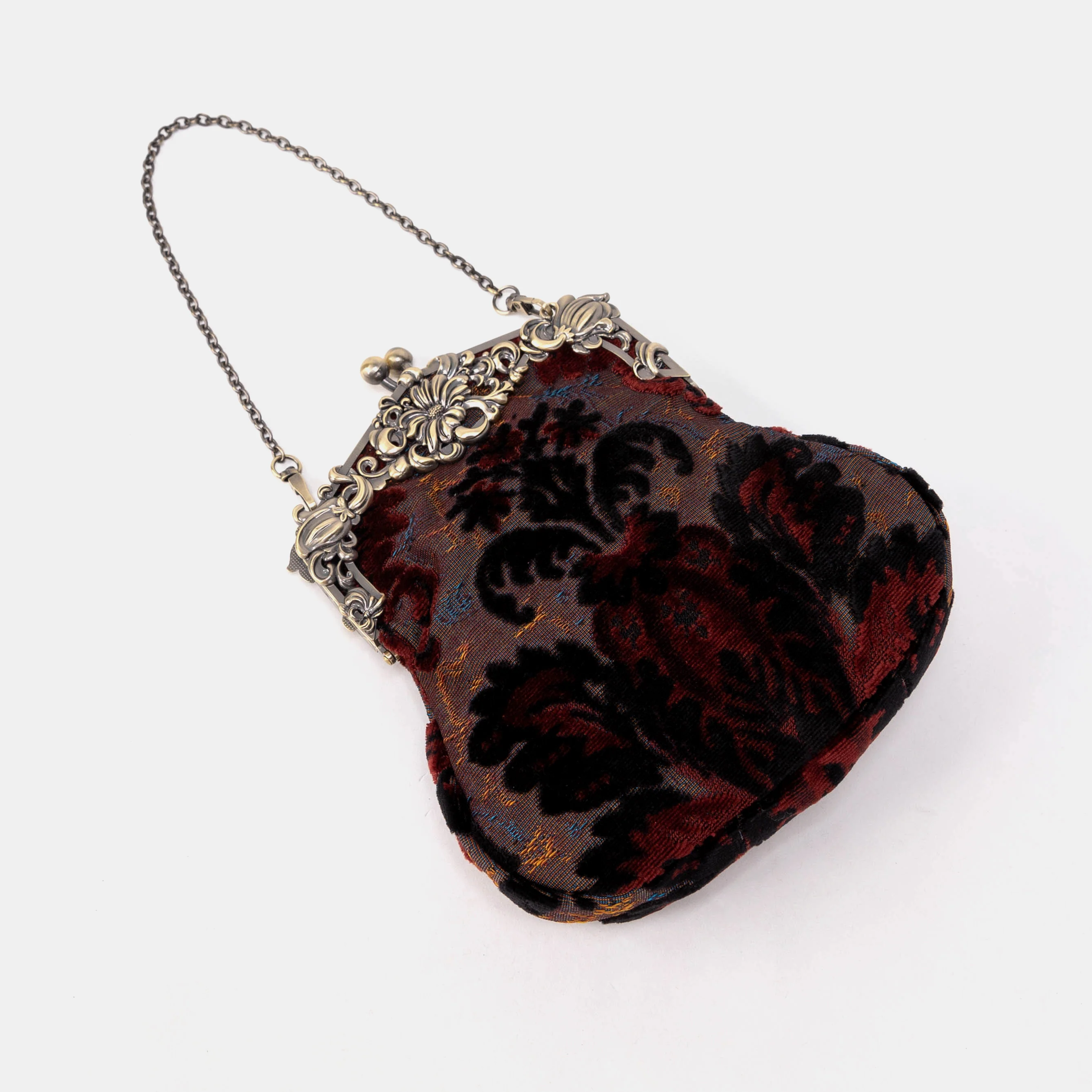 Burnout Velvet Revival Sephia Chatelaine Purse Large - Image 3