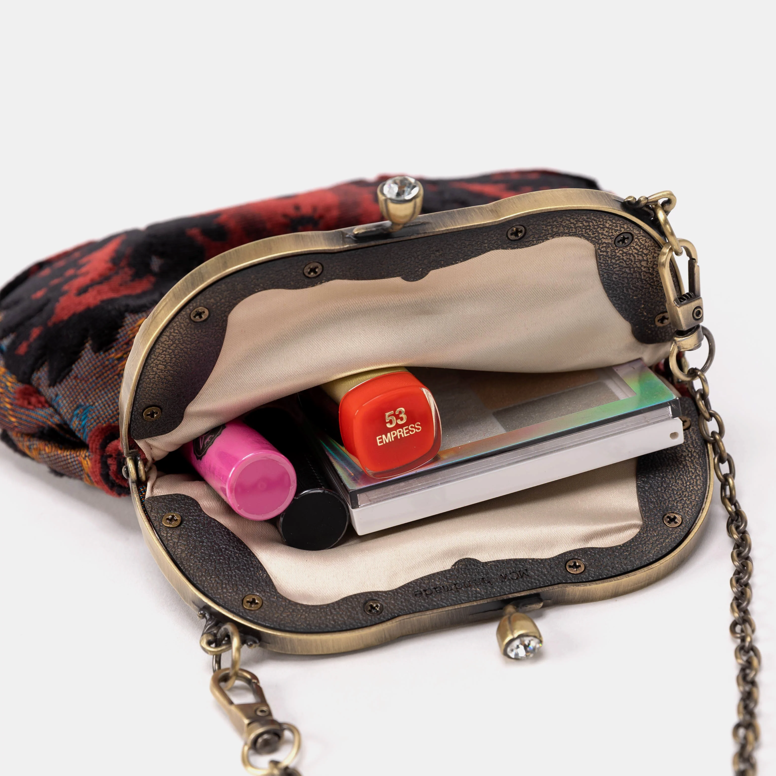 Burnout Velvet Revival Sephia Chatelaine Purse Medium - Image 5