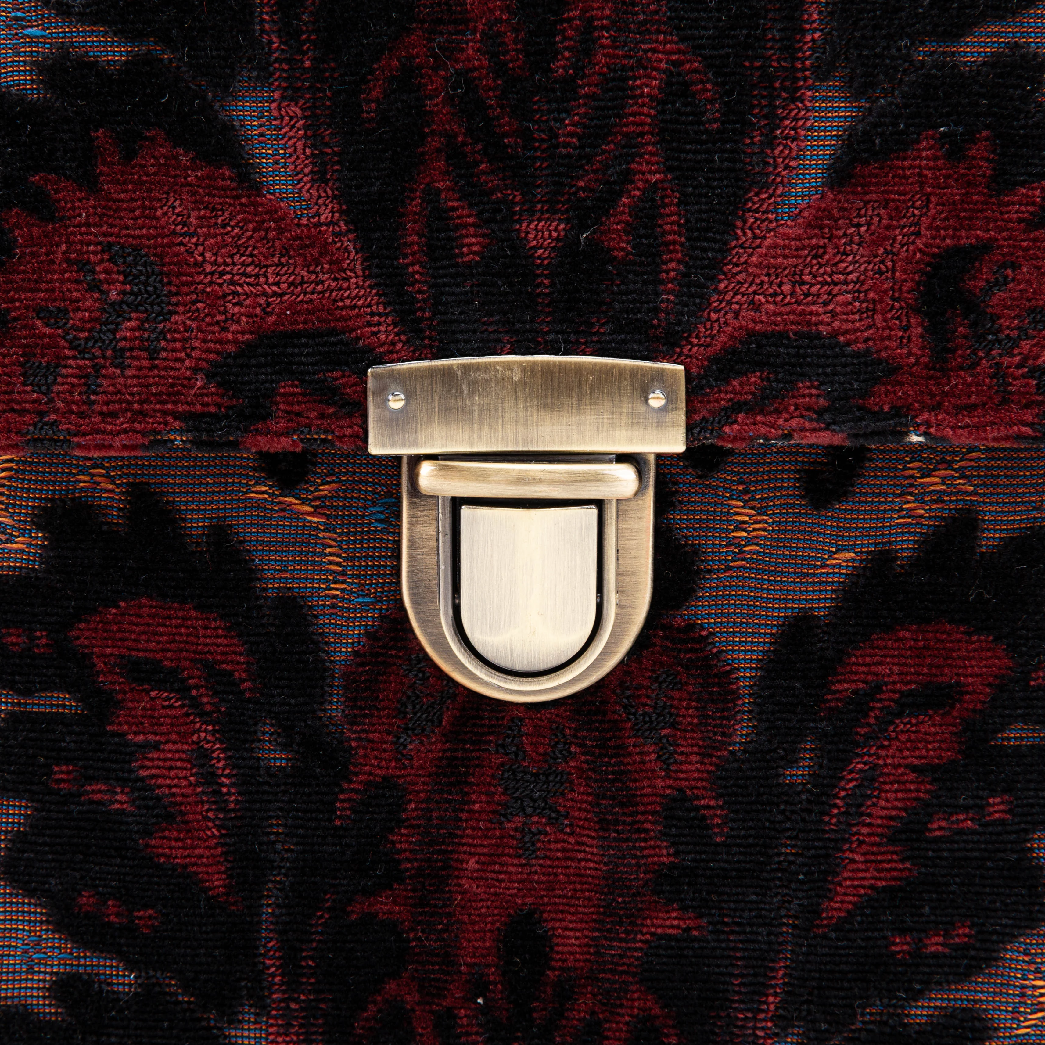 Burnout Velvet Revival Sephia Clara Medium Train Case Purse - Image 10
