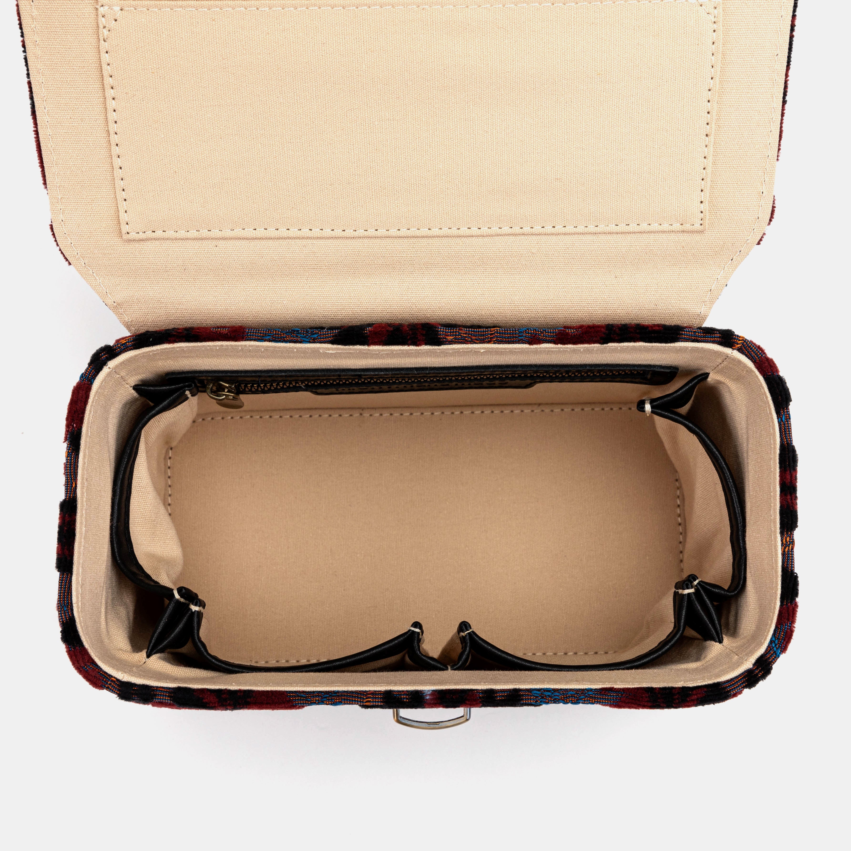 Burnout Velvet Revival Sephia Clara Medium Train Case Purse - Image 4