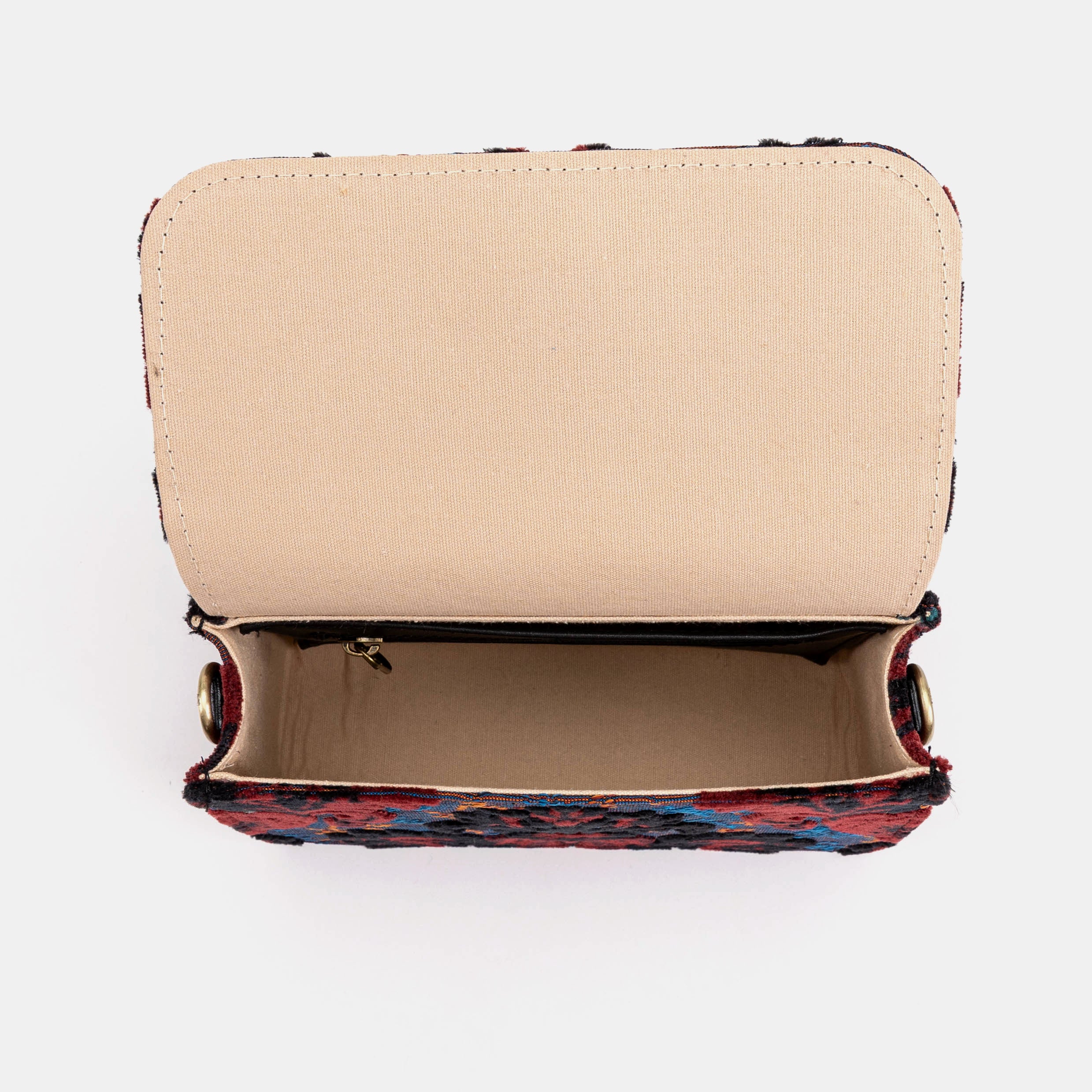 Burnout Velvet Revival Sephia Flap Crossbody Bag - Image 7