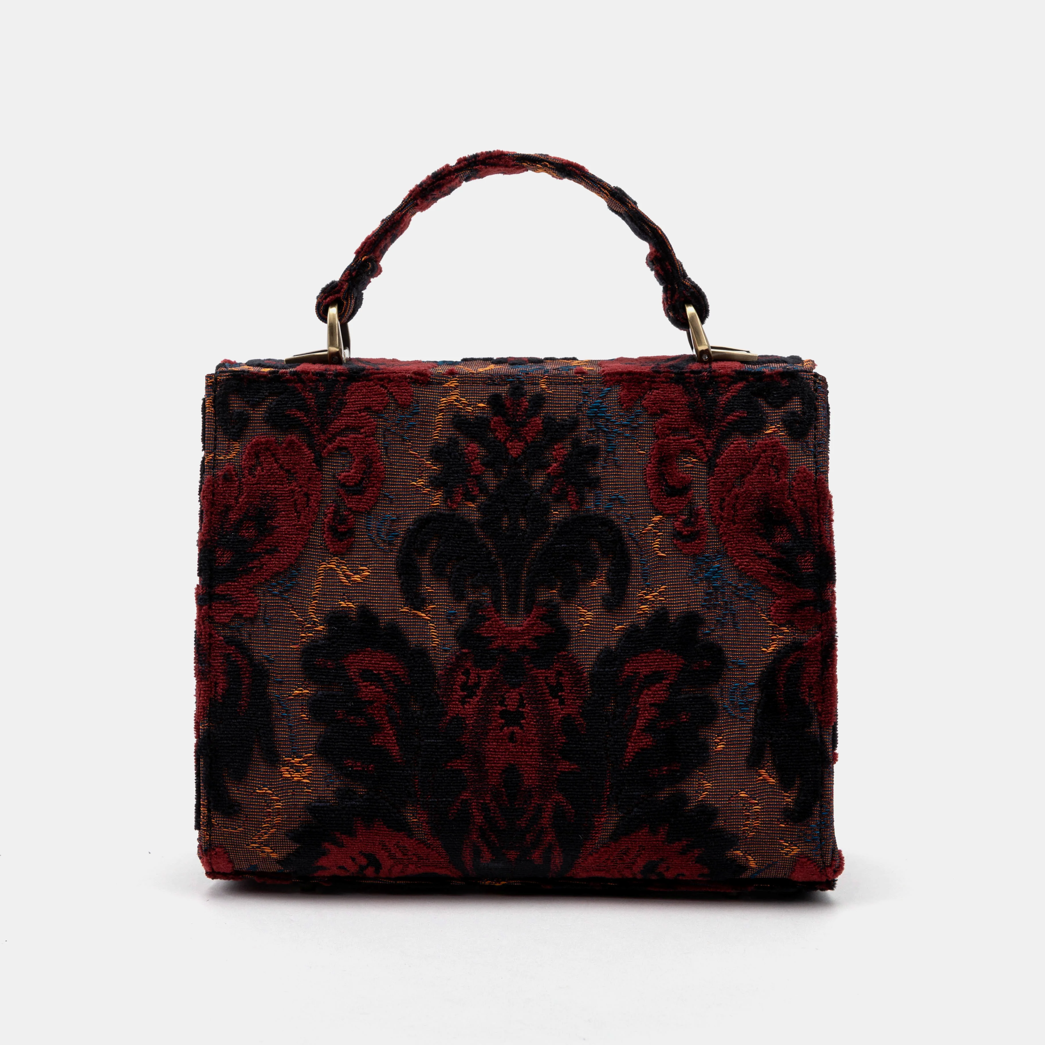 Burnout Velvet Revival Sephia Flap Satchel - Image 4