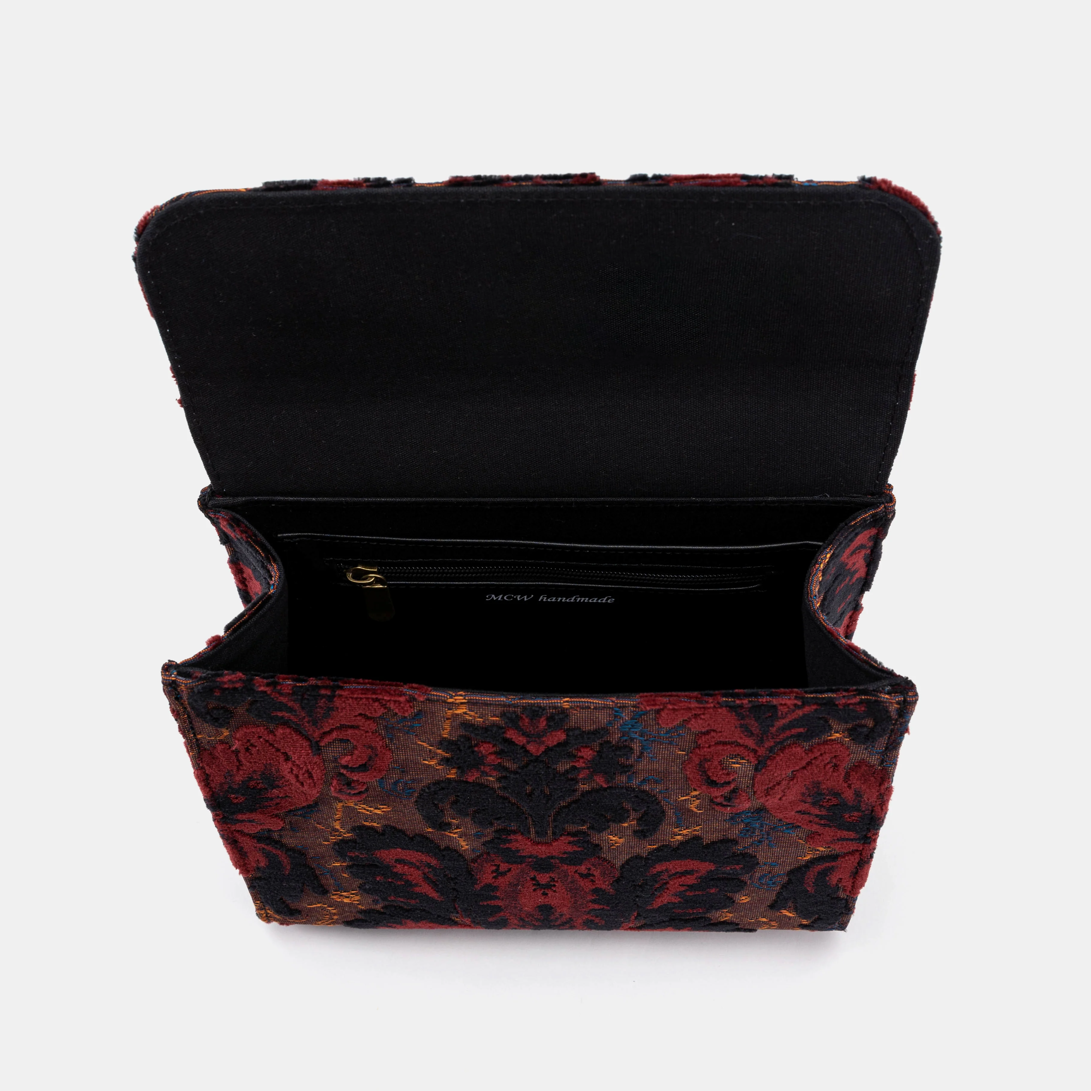 Burnout Velvet Revival Sephia Flap Satchel - Image 5