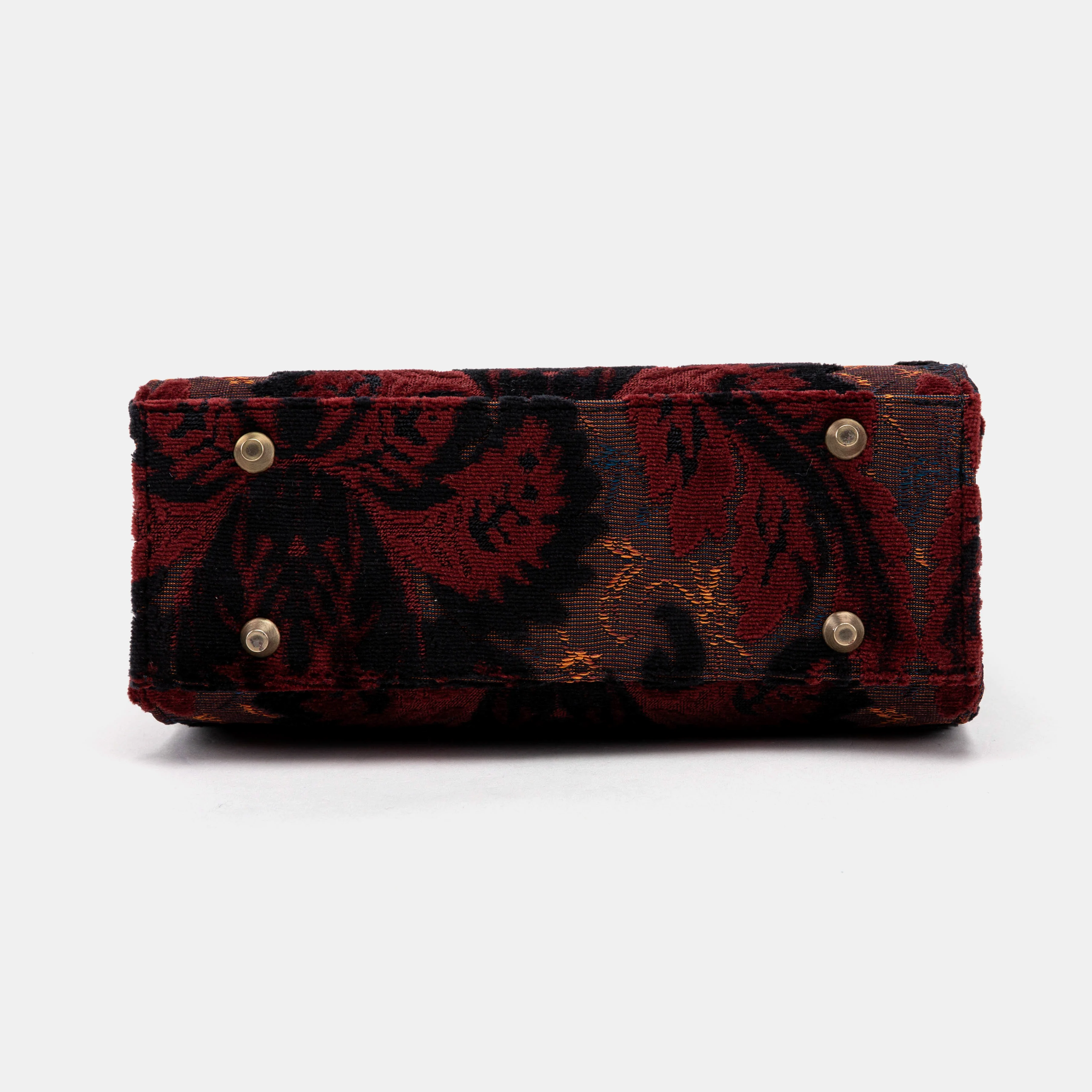 Burnout Velvet Revival Sephia Flap Satchel - Image 6
