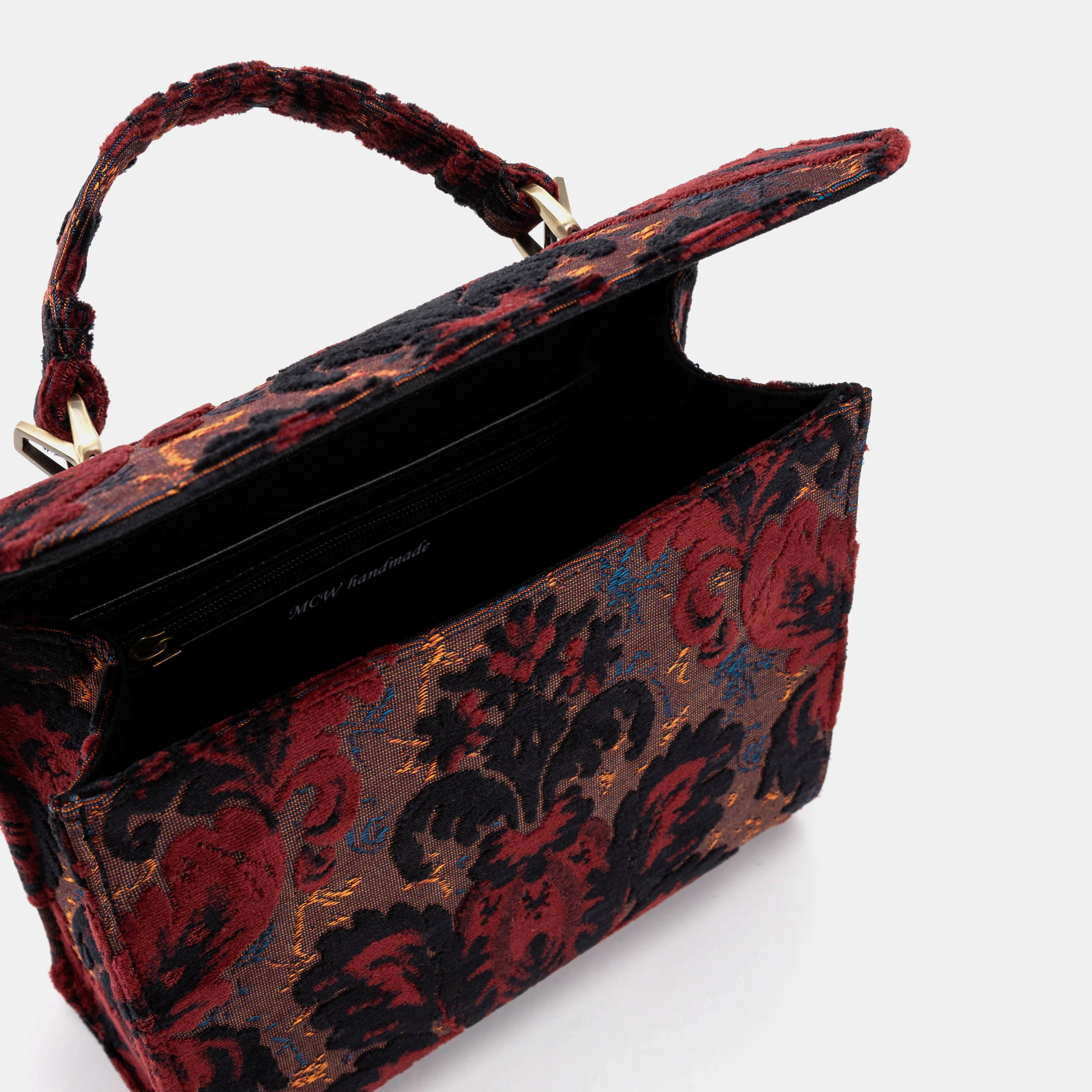Burnout Velvet Revival Sephia Flap Satchel - Image 7
