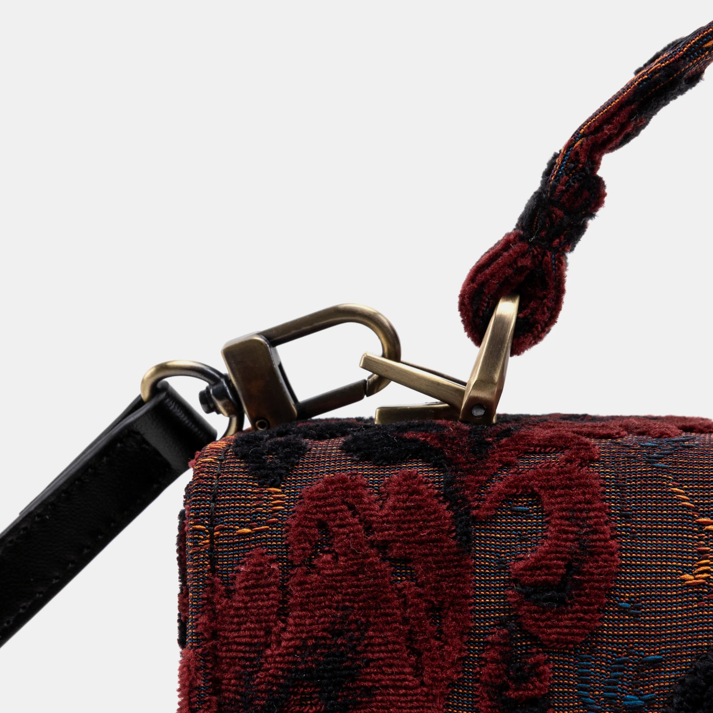Burnout Velvet Revival Sephia Flap Satchel - Image 8