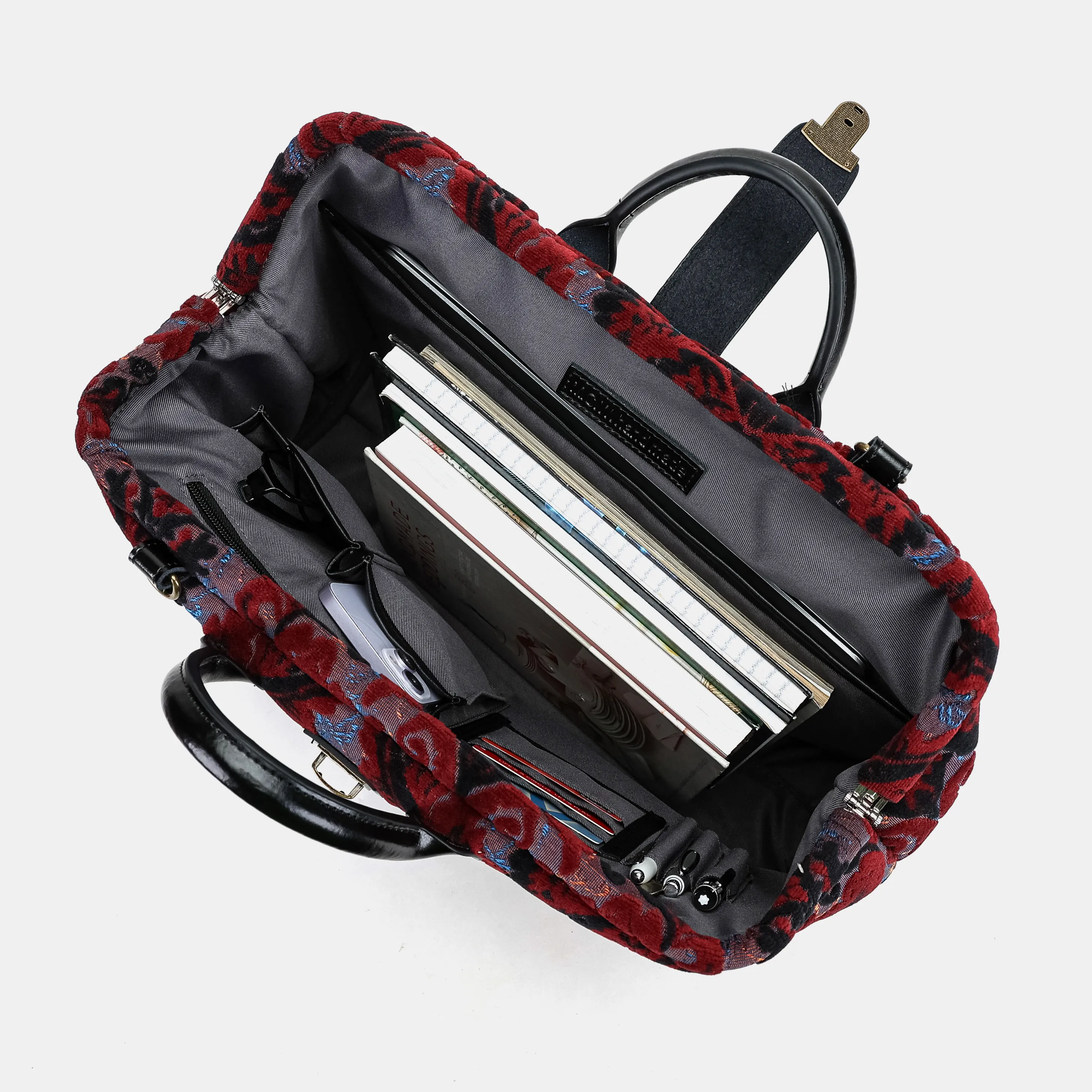 Burnout Velvet Revival Sephia Laptop Work Bag - Image 7