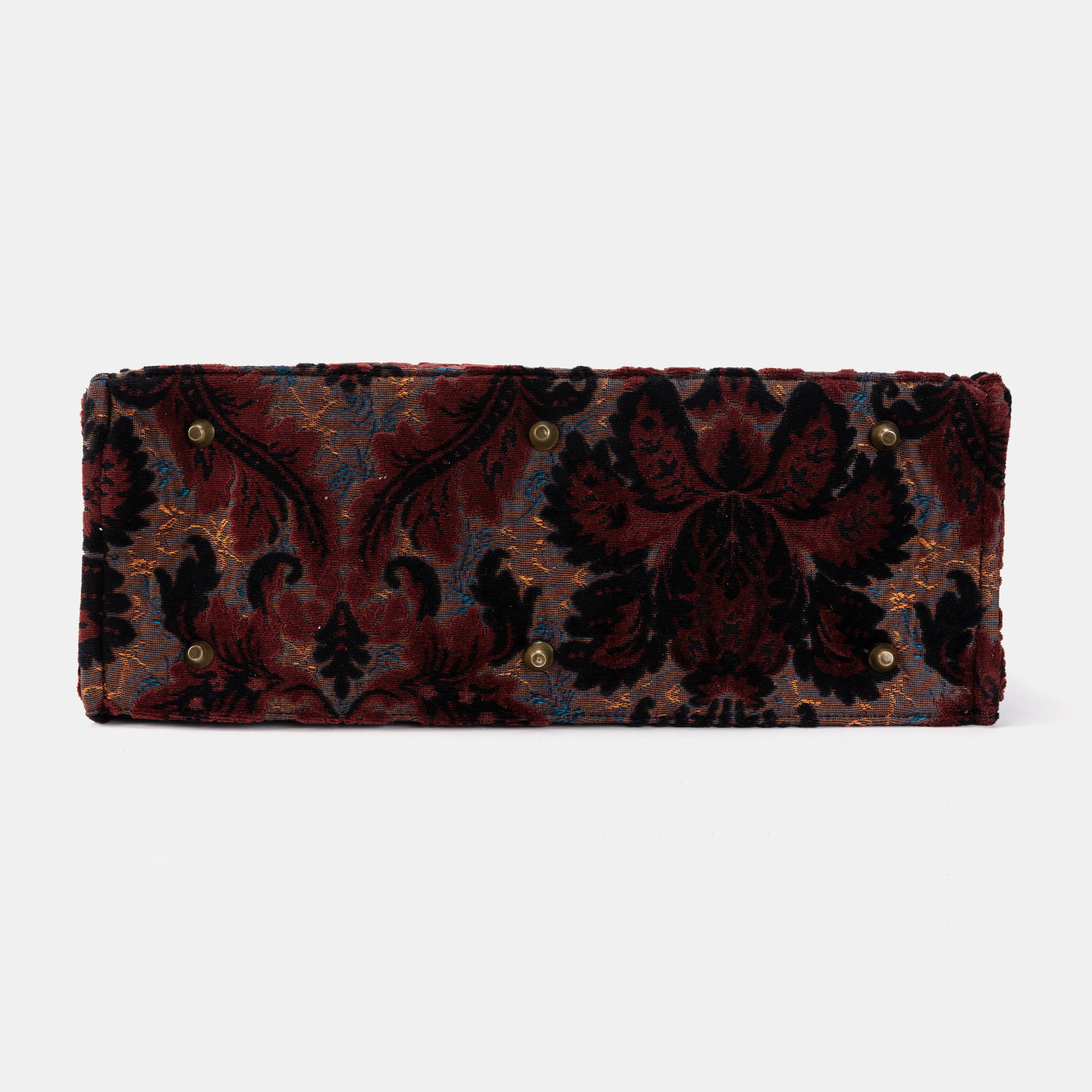 Burnout Velvet Revival Sephia Laptop Work Tote - Image 5
