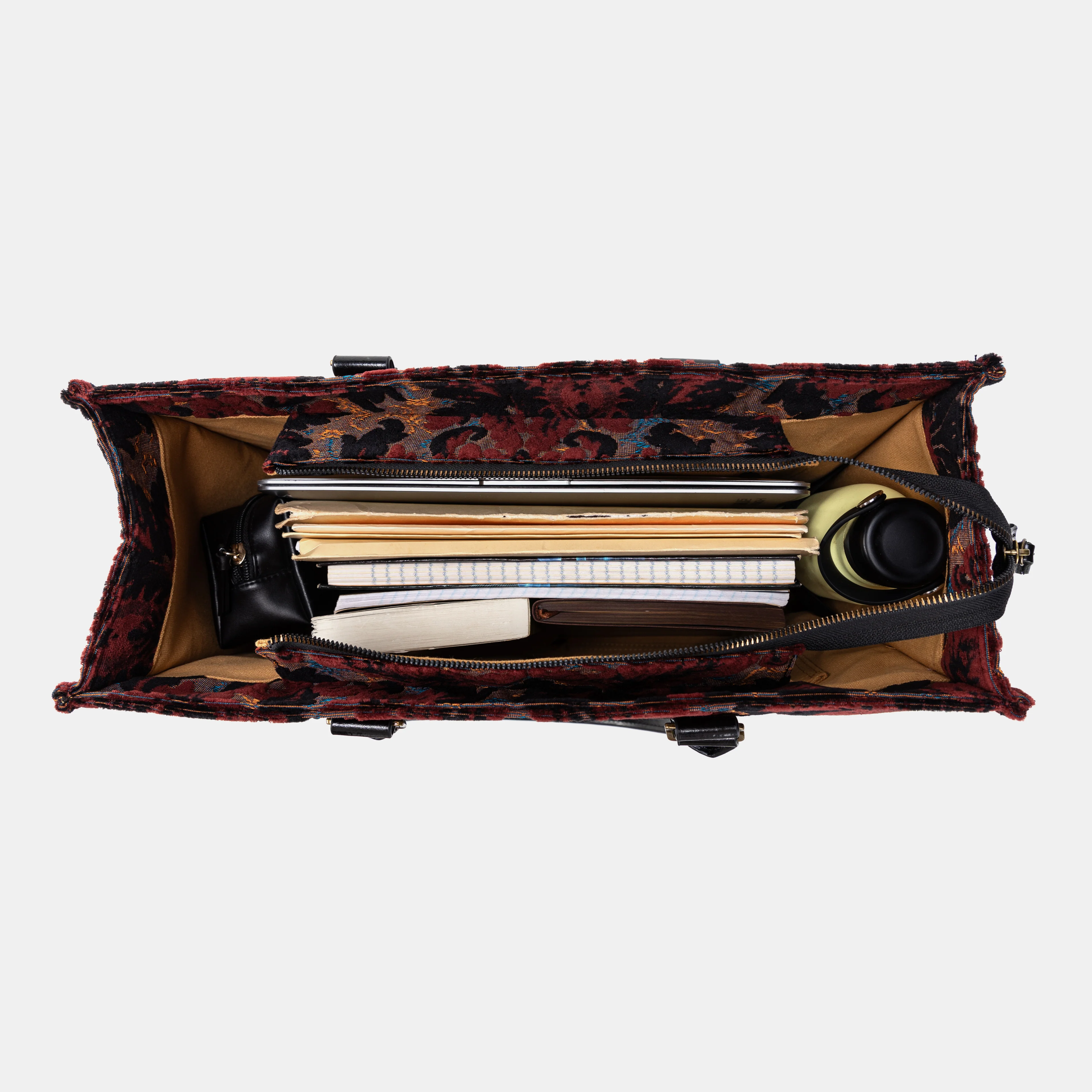 Burnout Velvet Revival Sephia Laptop Work Tote - Image 6
