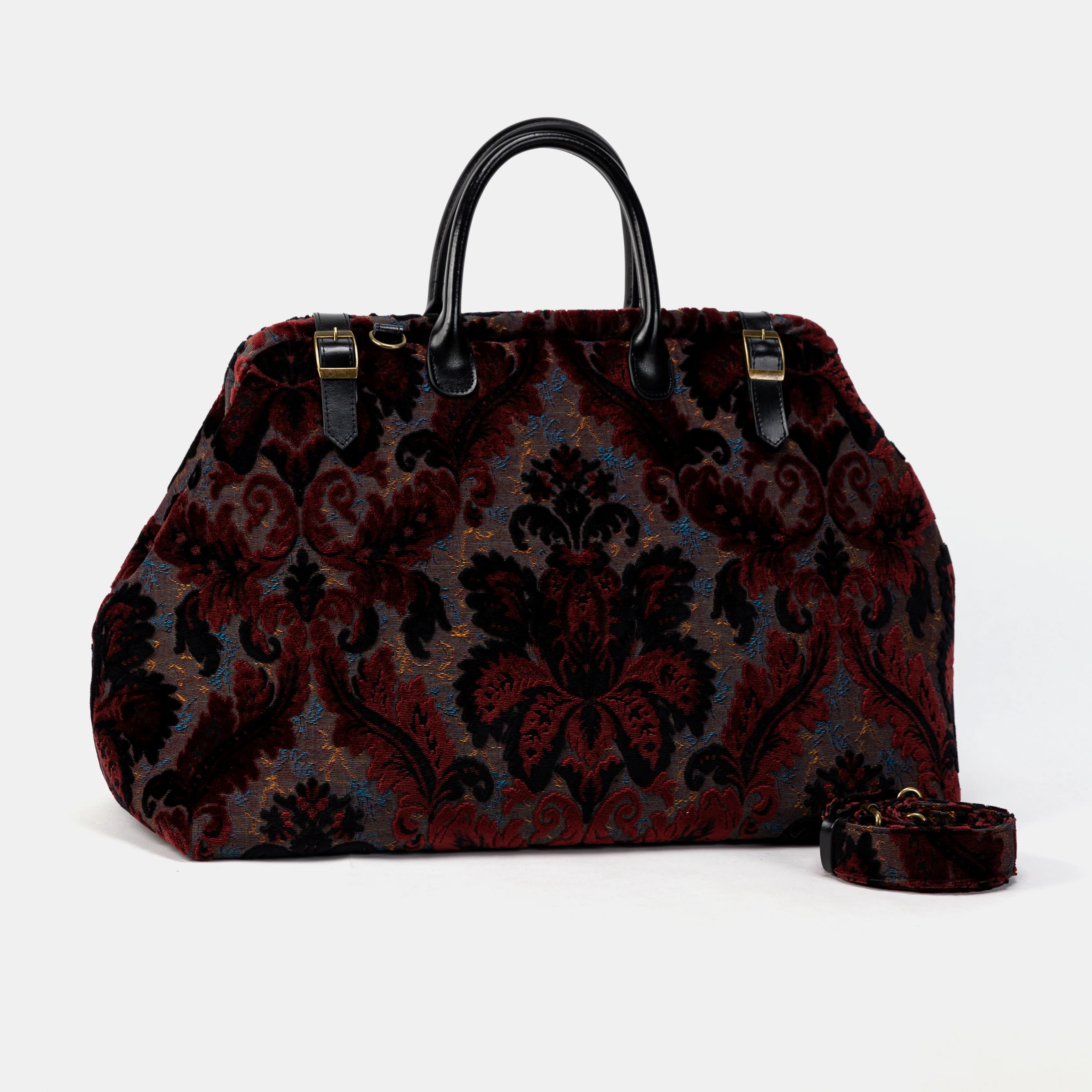 Burnout Velvet Revival Sephia Large Carpetbag - Image 2