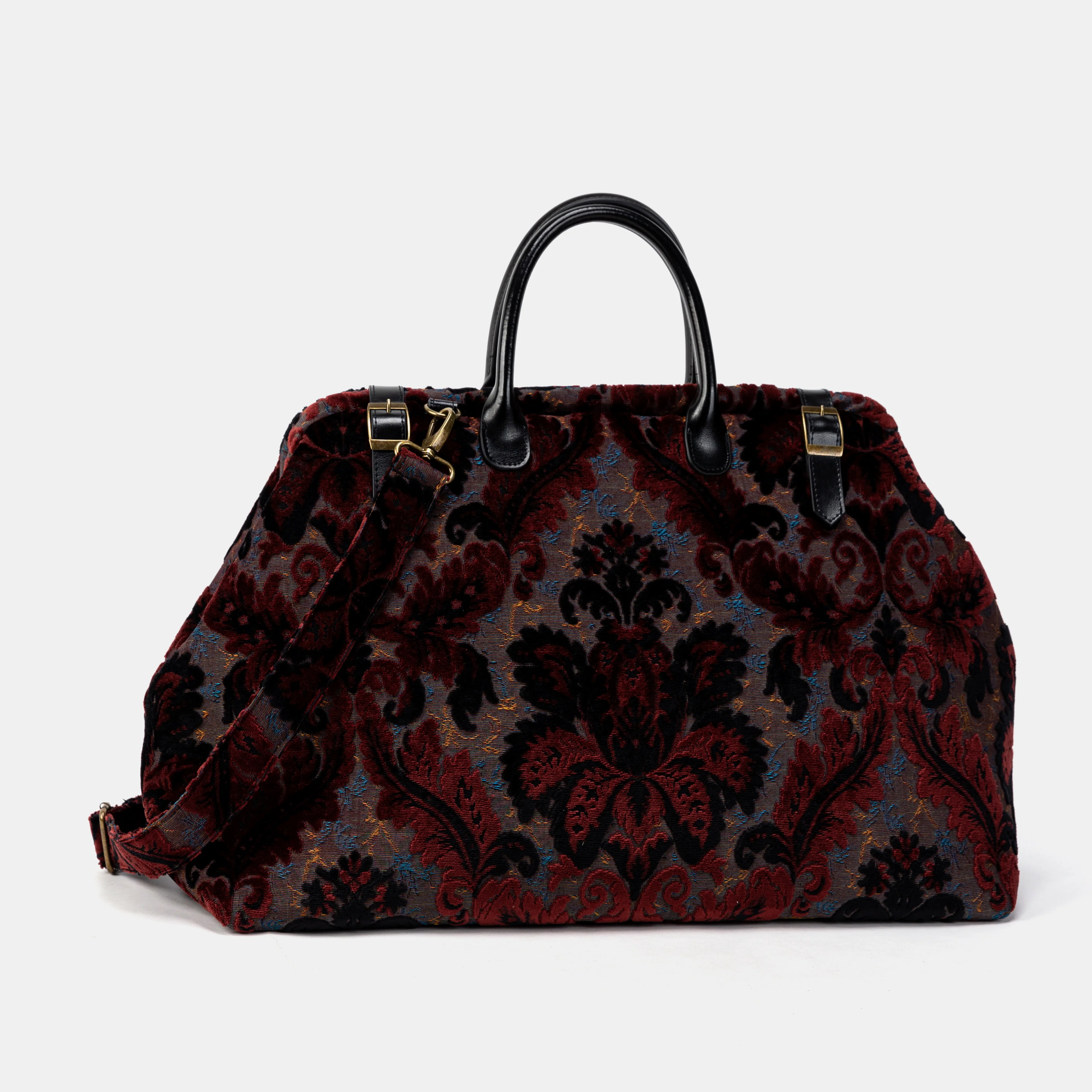 Burnout Velvet Revival Sephia Large Carpetbag - Image 3