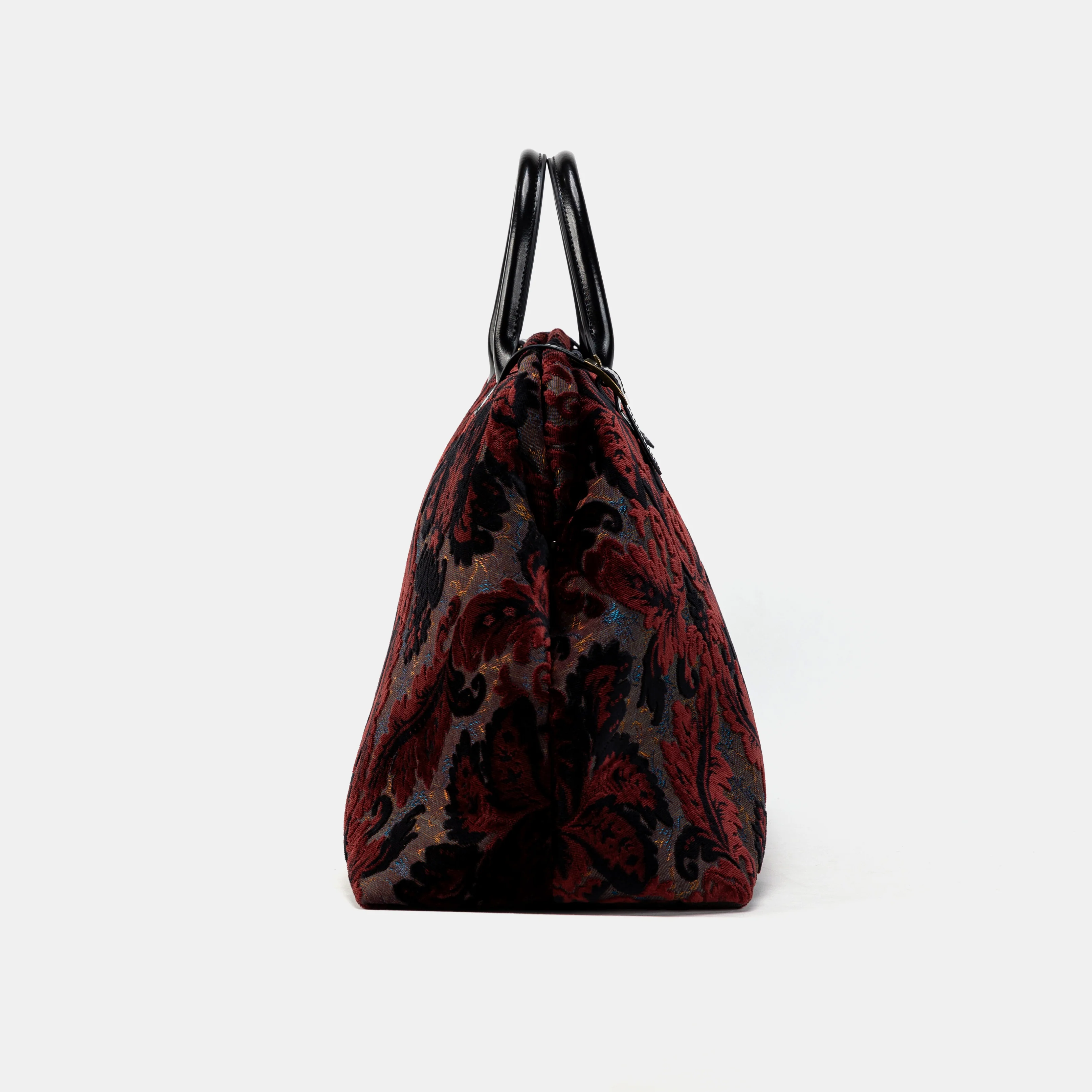 Burnout Velvet Revival Sephia Large Carpetbag - Image 4