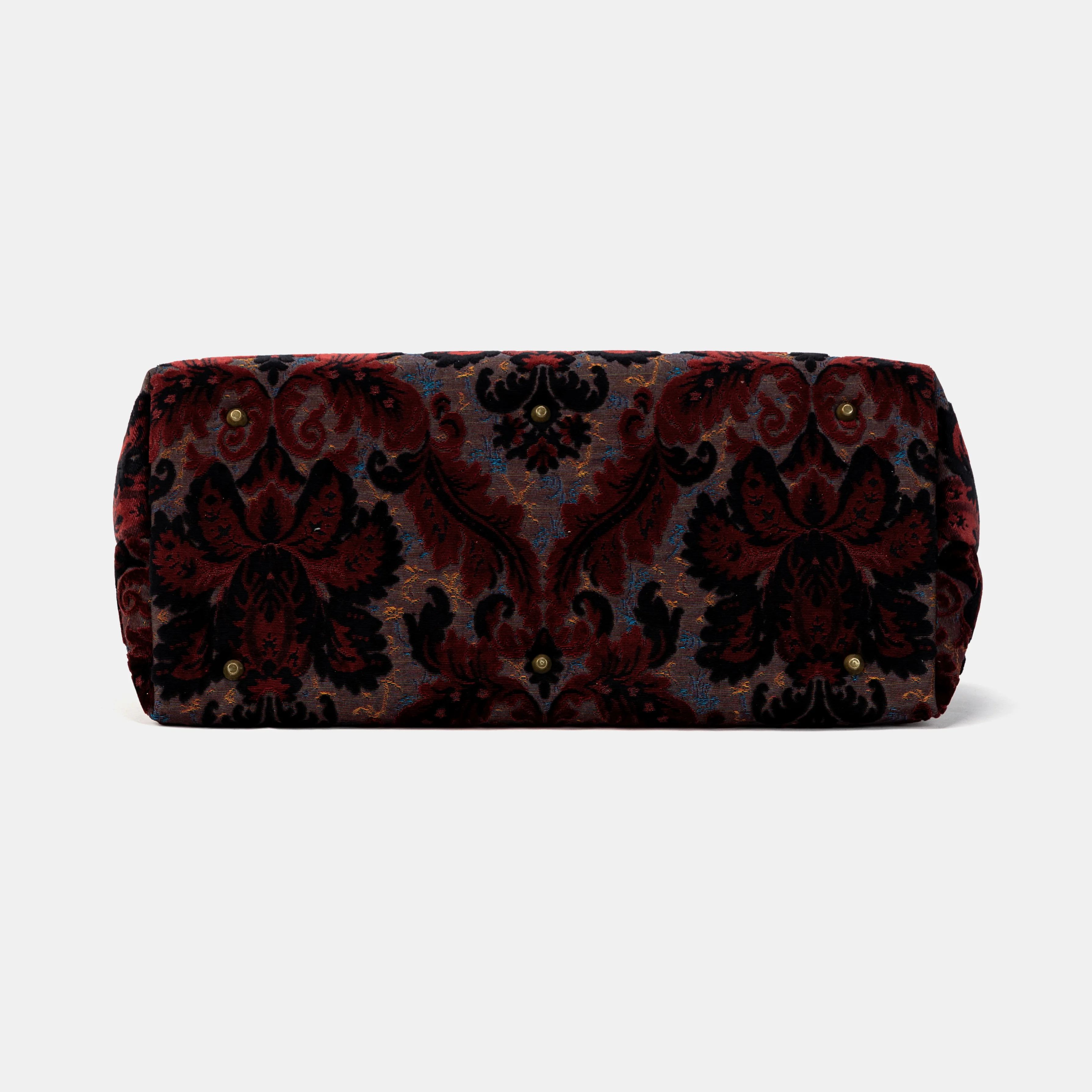 Burnout Velvet Revival Sephia Large Carpetbag - Image 7