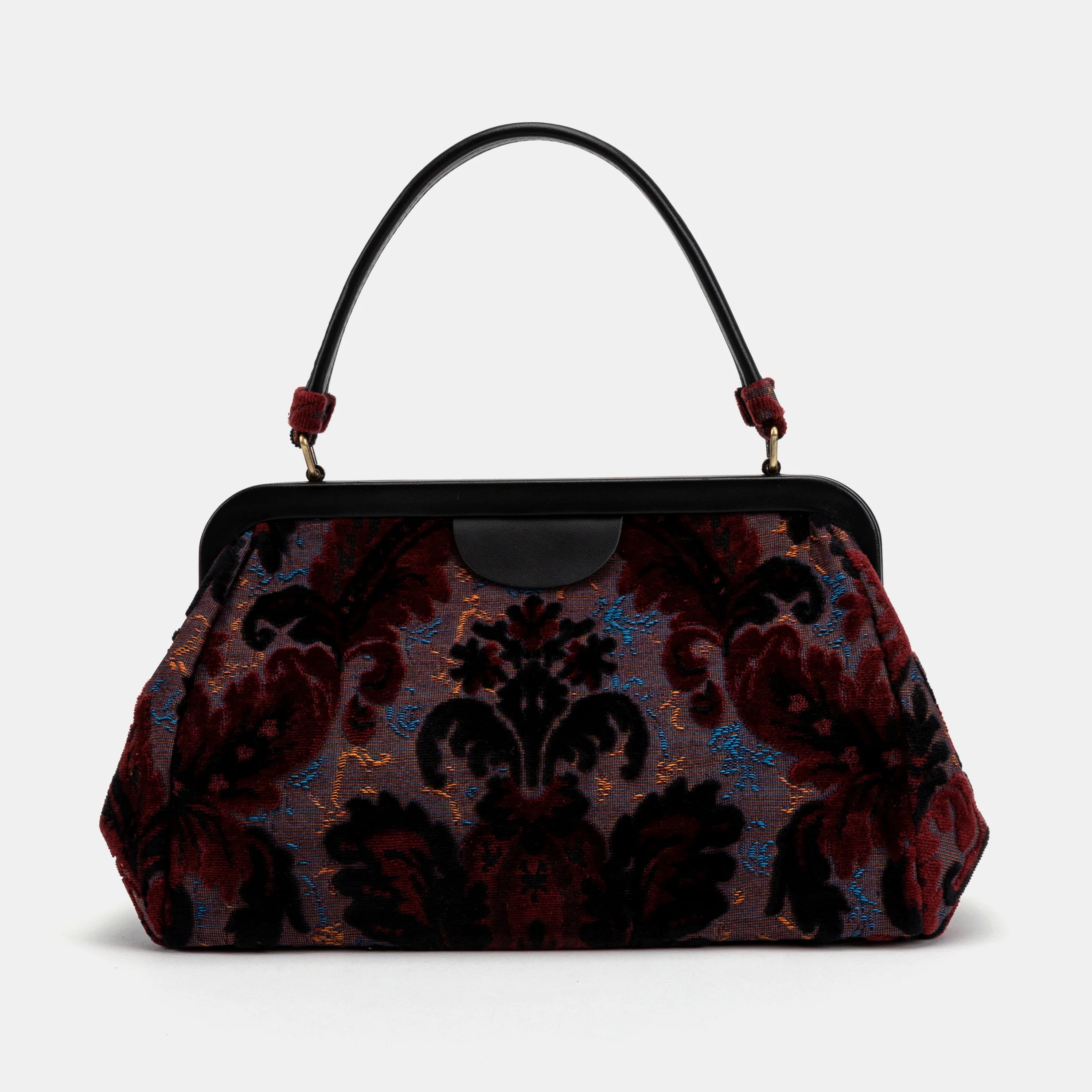 Burnout Velvet Revival Sephia Top Handle Purse