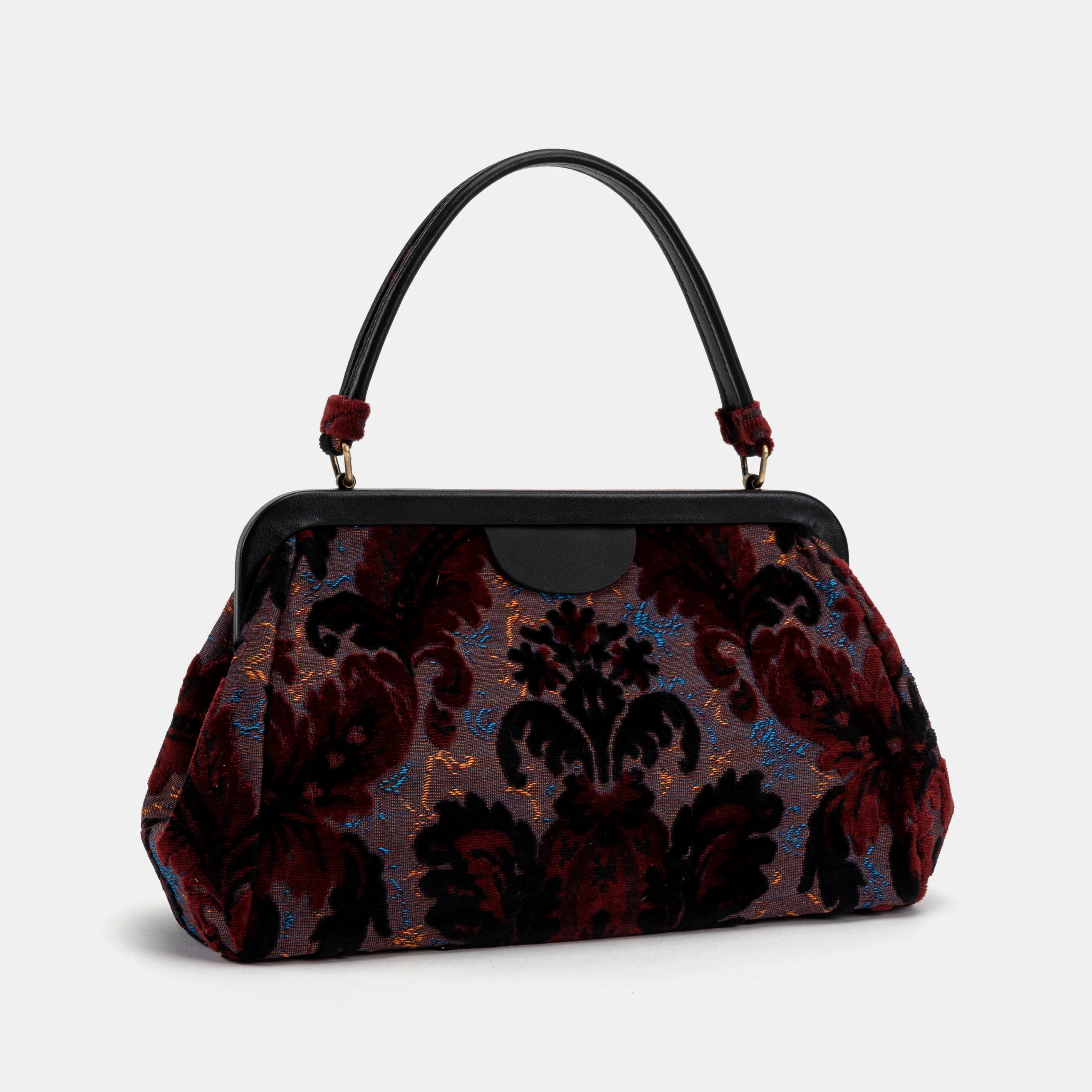 Burnout Velvet Revival Sephia Top Handle Purse - Image 2