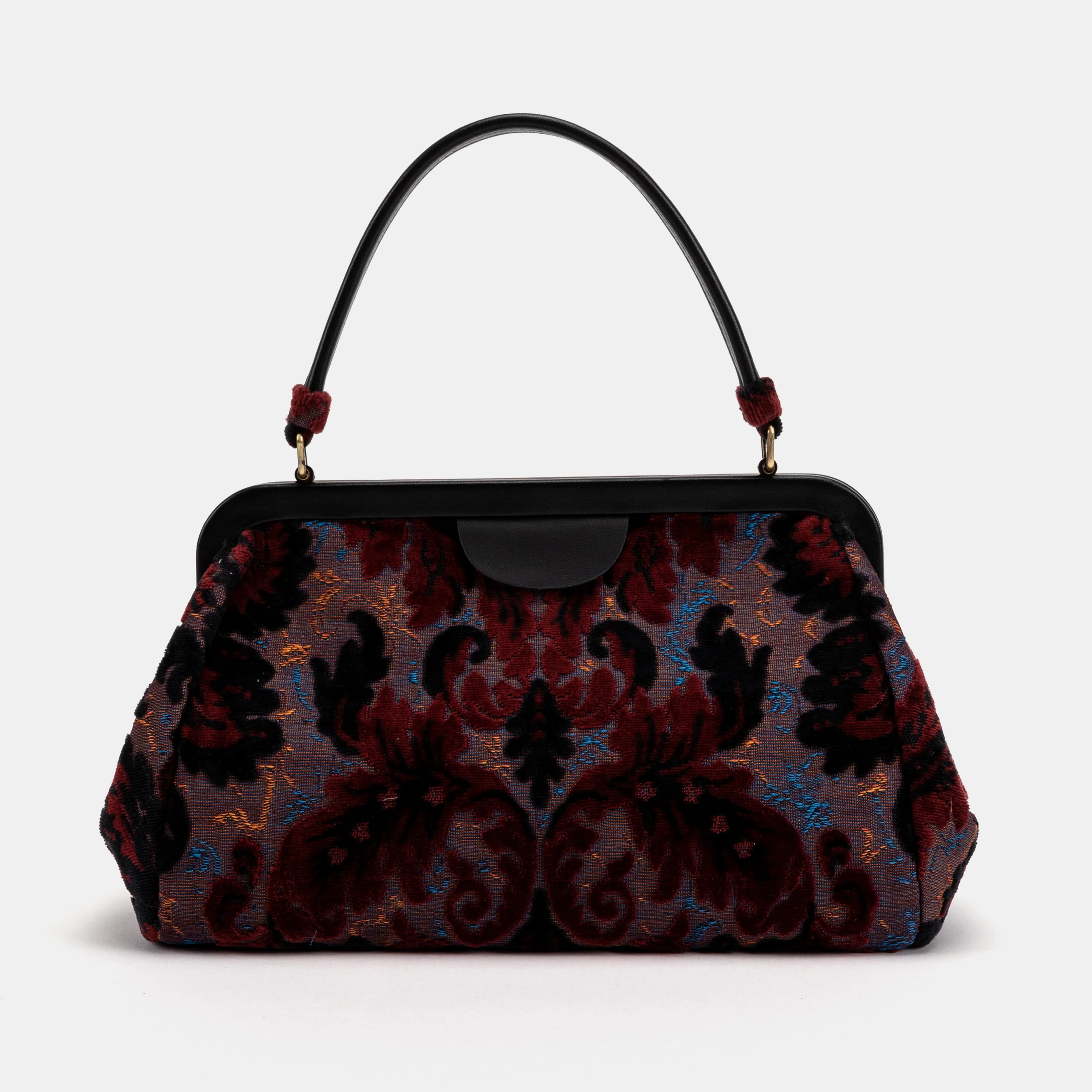 Burnout Velvet Revival Sephia Top Handle Purse - Image 3
