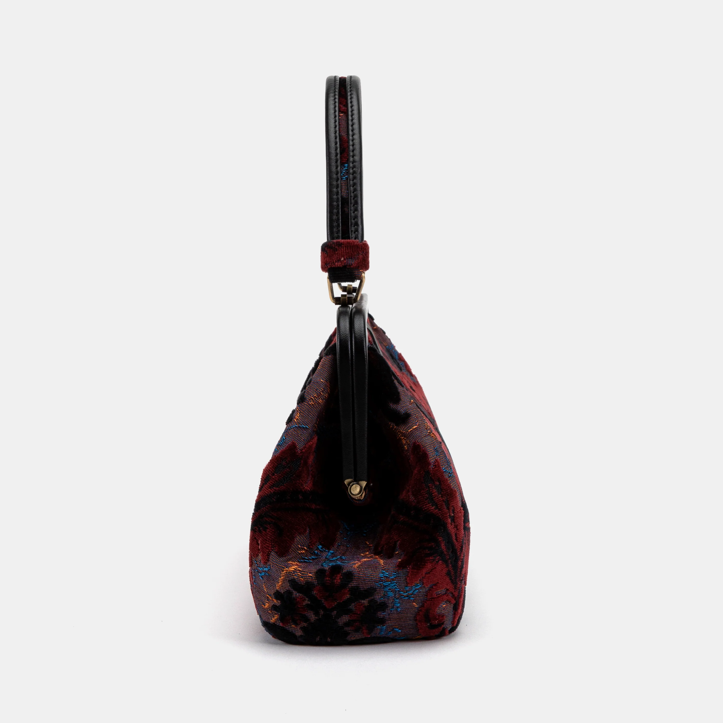 Burnout Velvet Revival Sephia Top Handle Purse - Image 4