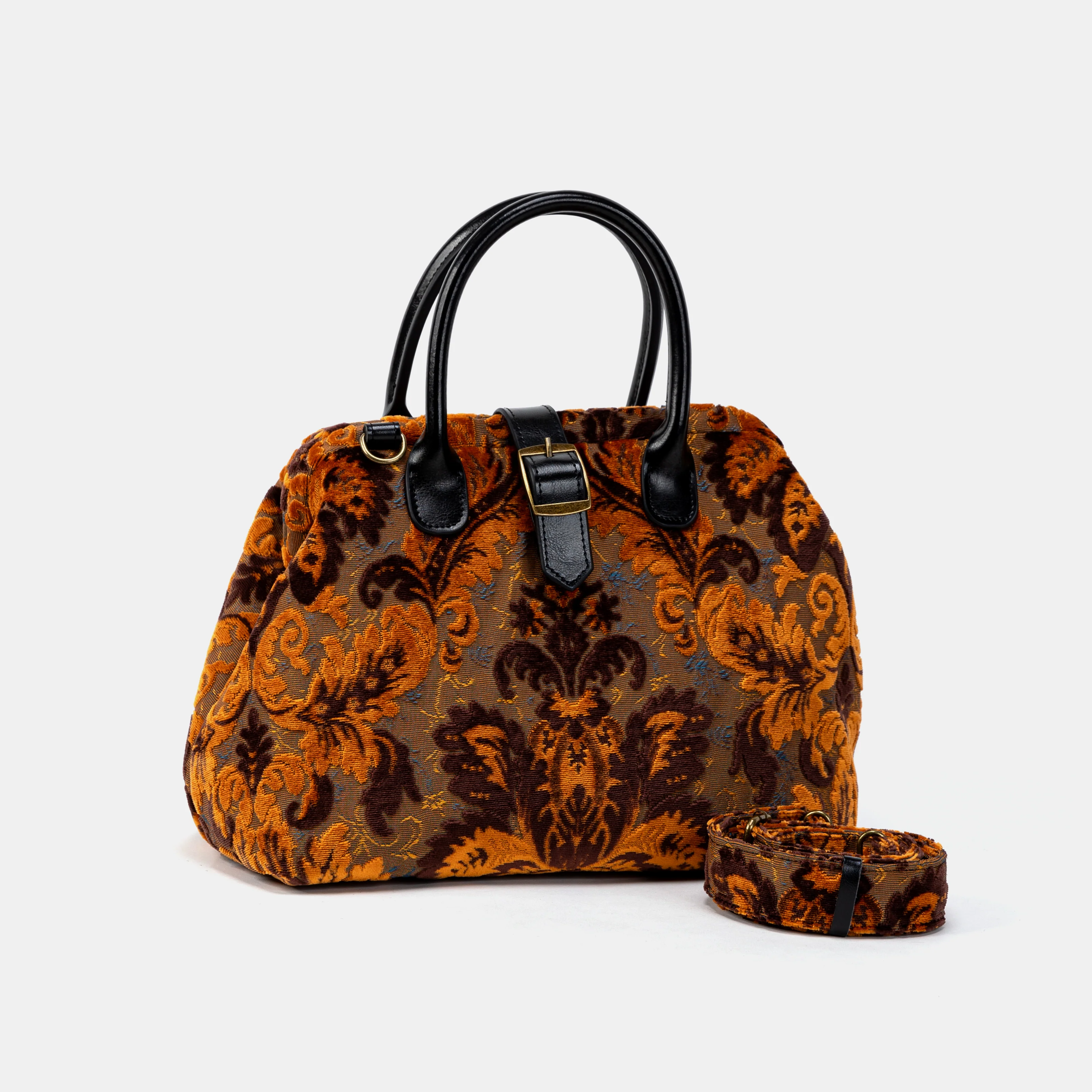 Burnout Velvet Revival Sienna Carpet Handbag Purse - Image 2