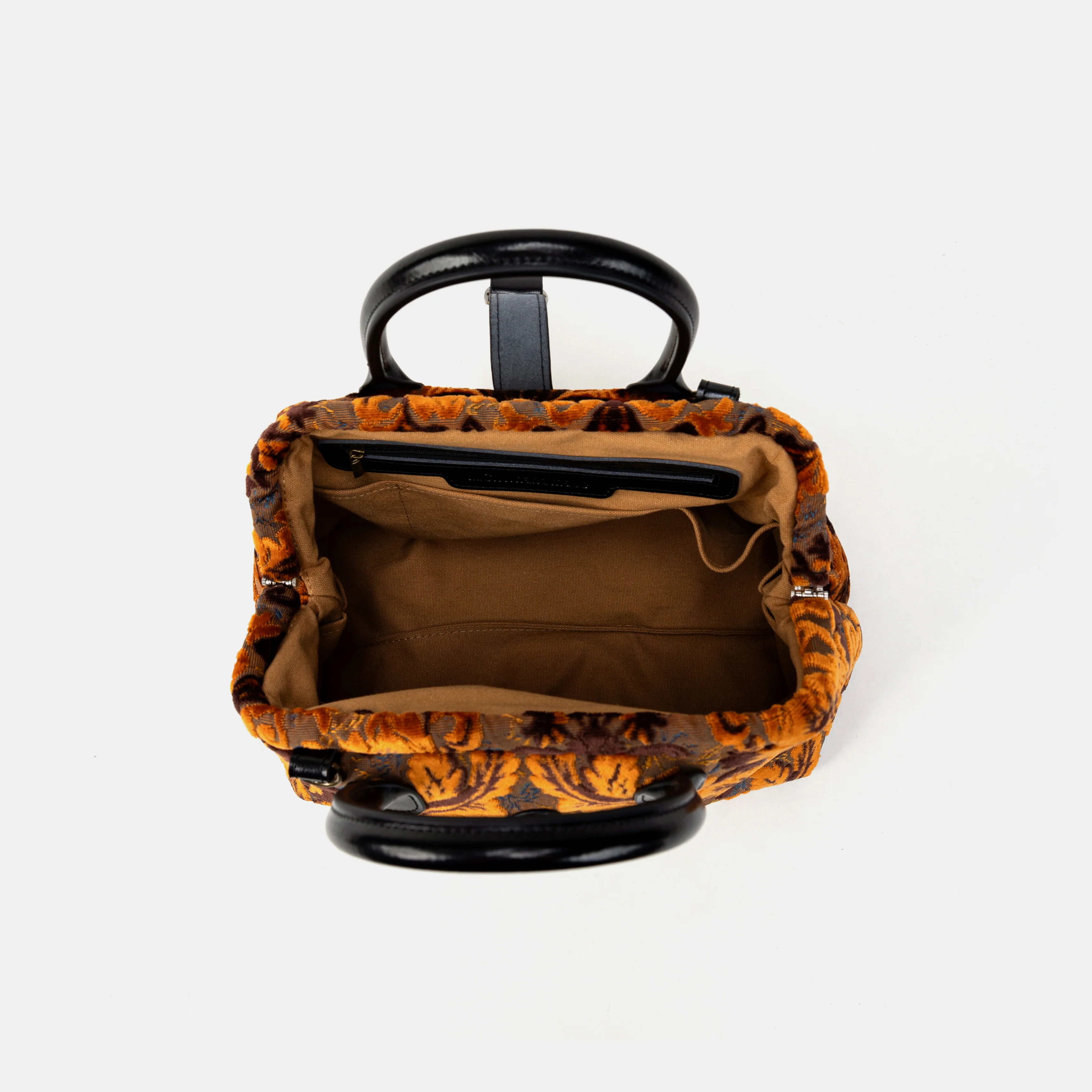 Burnout Velvet Revival Sienna Carpet Handbag Purse - Image 7