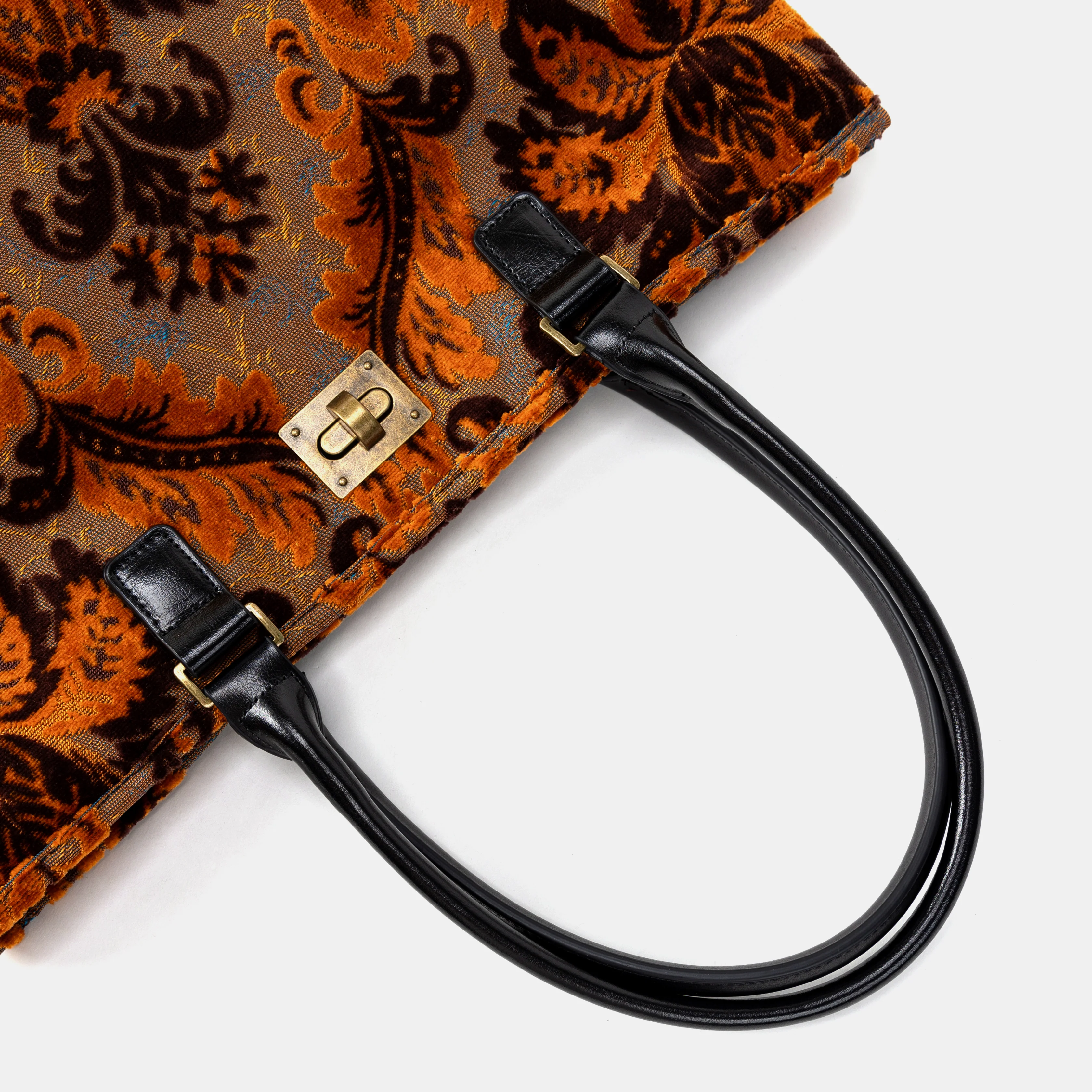 Burnout Velvet Revival Sienna Carpet Tote Shopper - Image 6