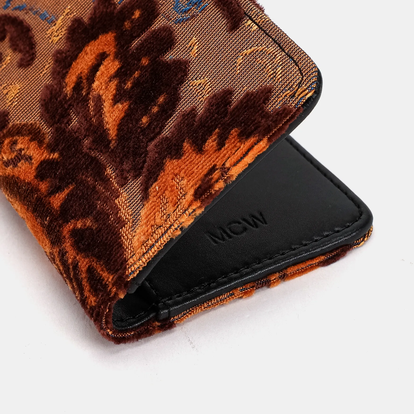 Burnout Velvet Revival Sienna Checkbook Cover - Image 4