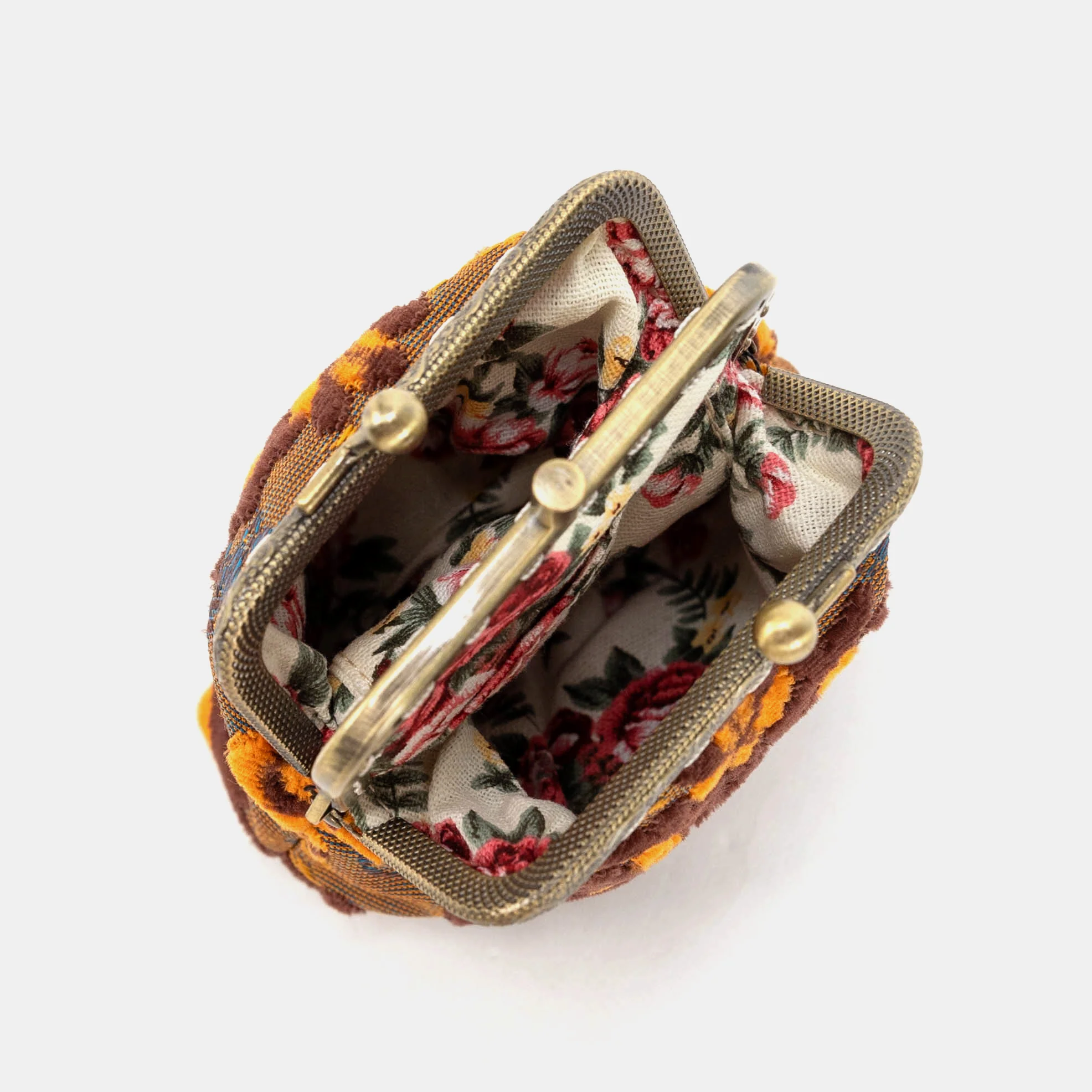 Burnout Velvet Revival Sienna Double Kiss Clasp Coin Purse - Image 5