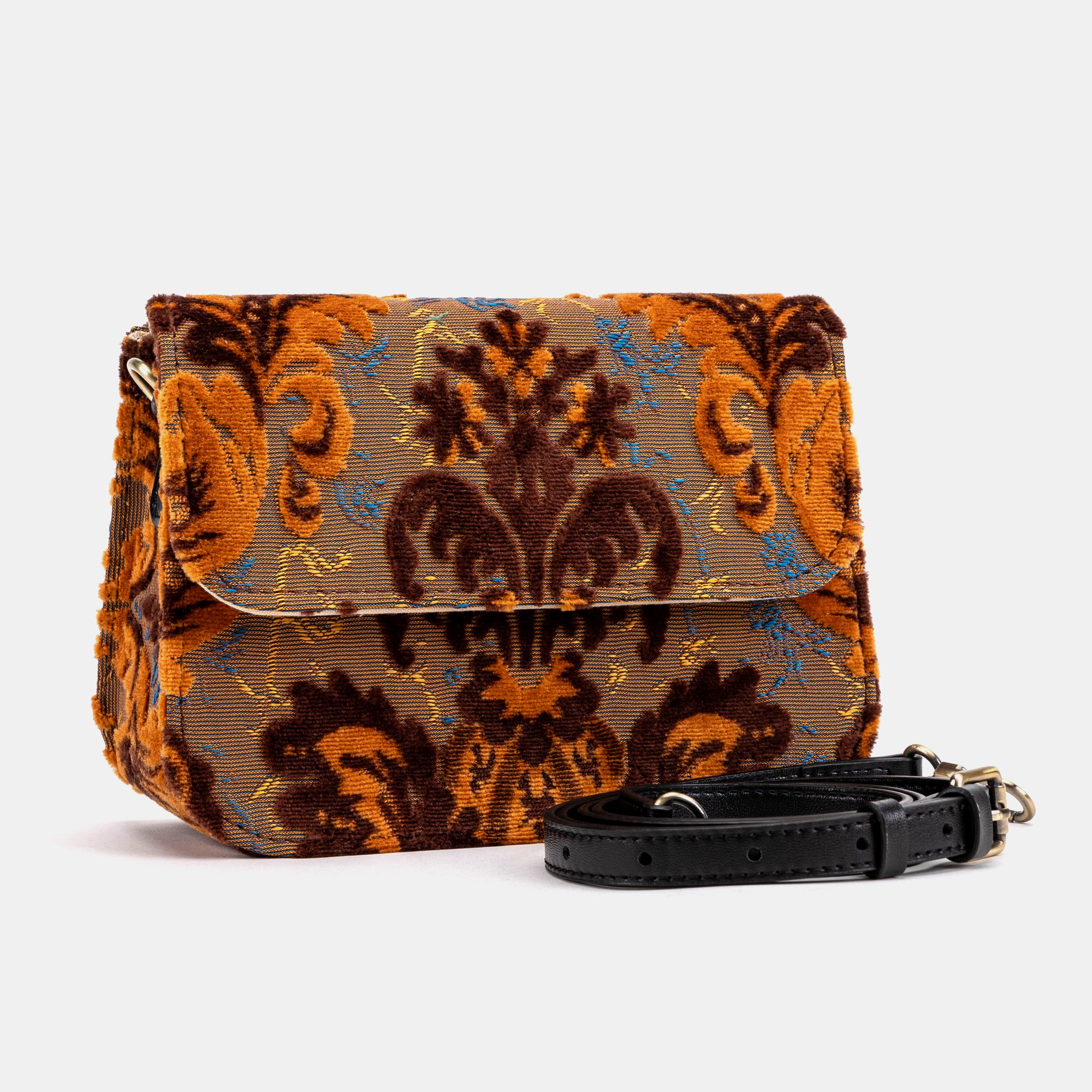 Burnout Velvet Revival Sienna Flap Crossbody Bag - Image 2