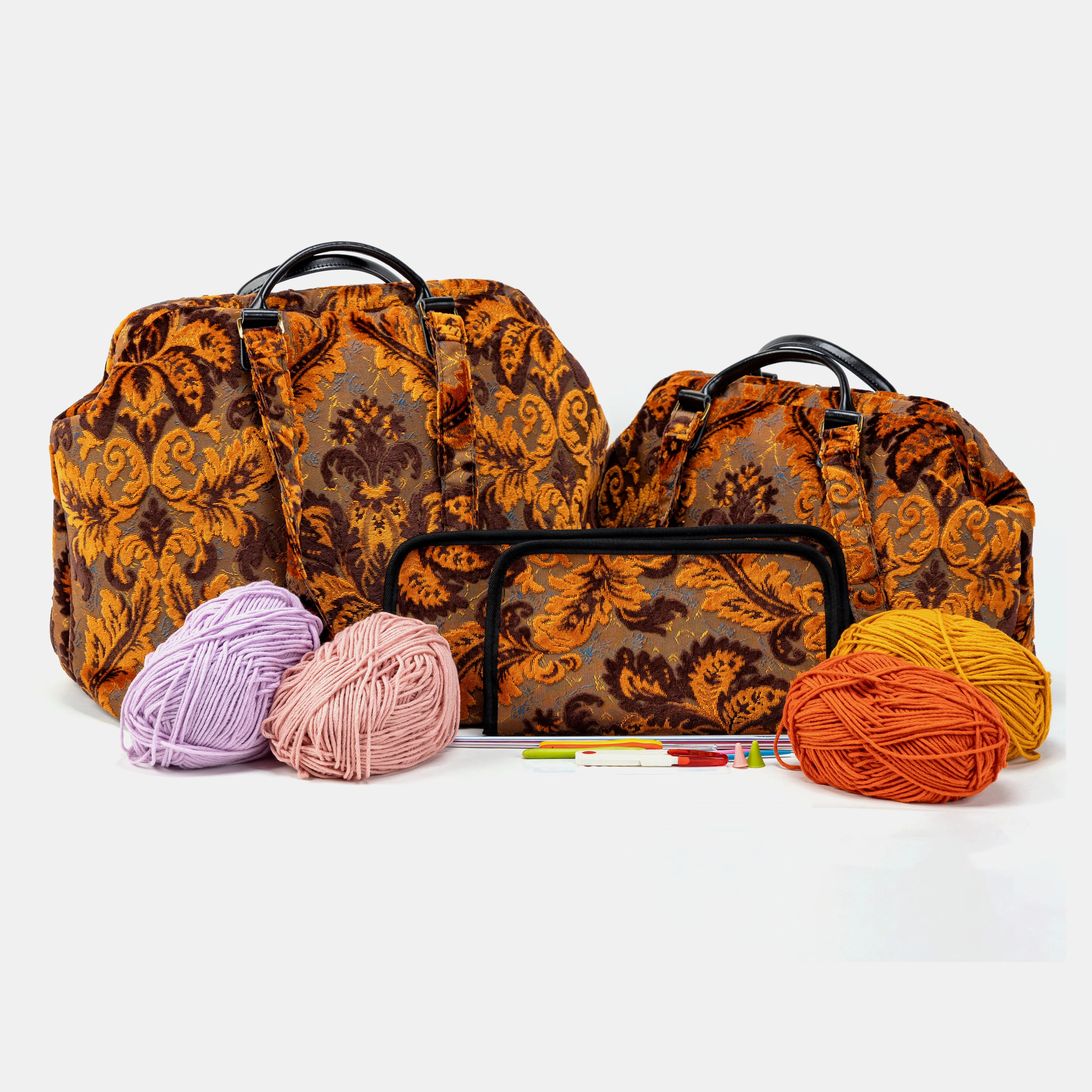 Burnout Velvet Revival Sienna Knitting Project Bag