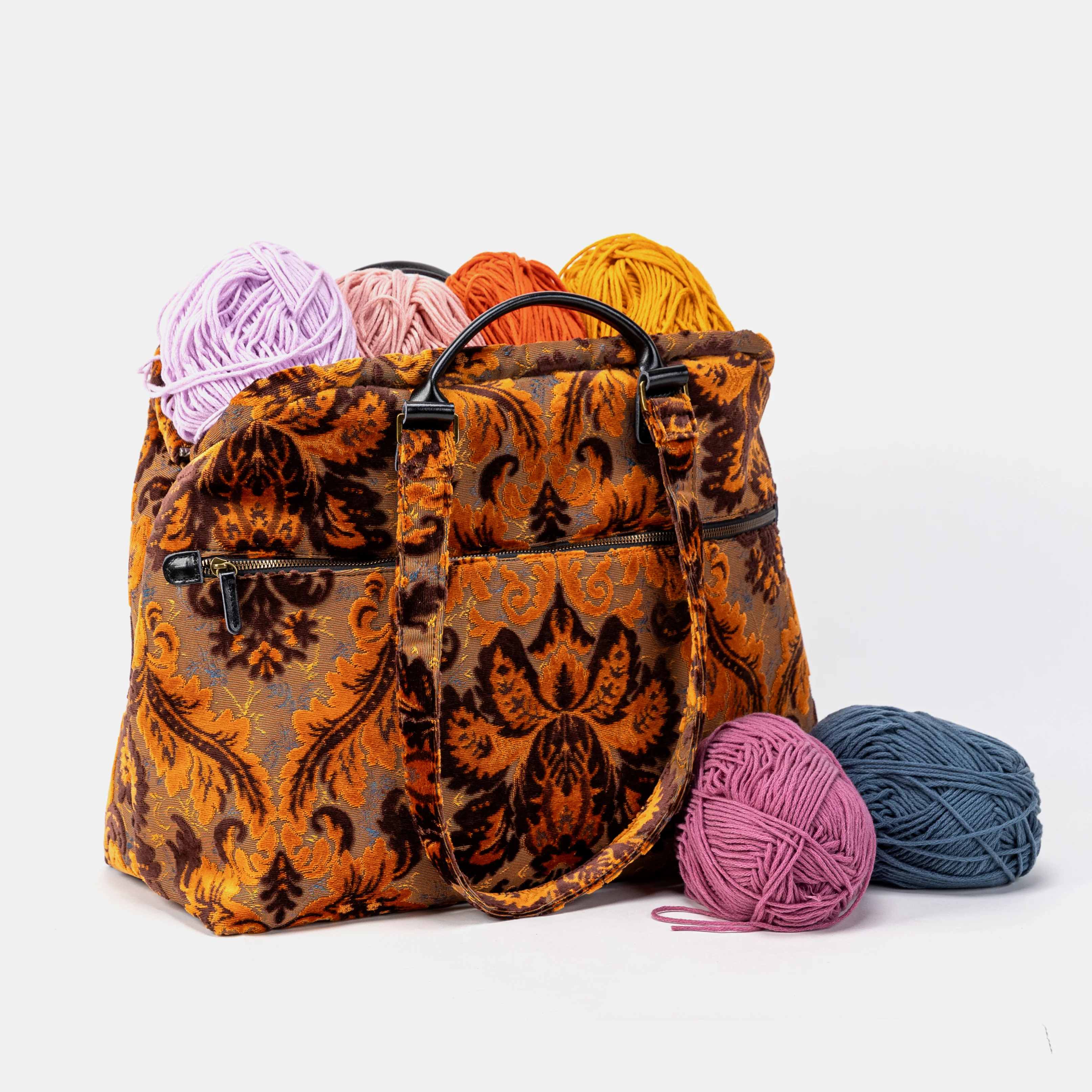 Burnout Velvet Revival Sienna Knitting Project Bag - Image 5