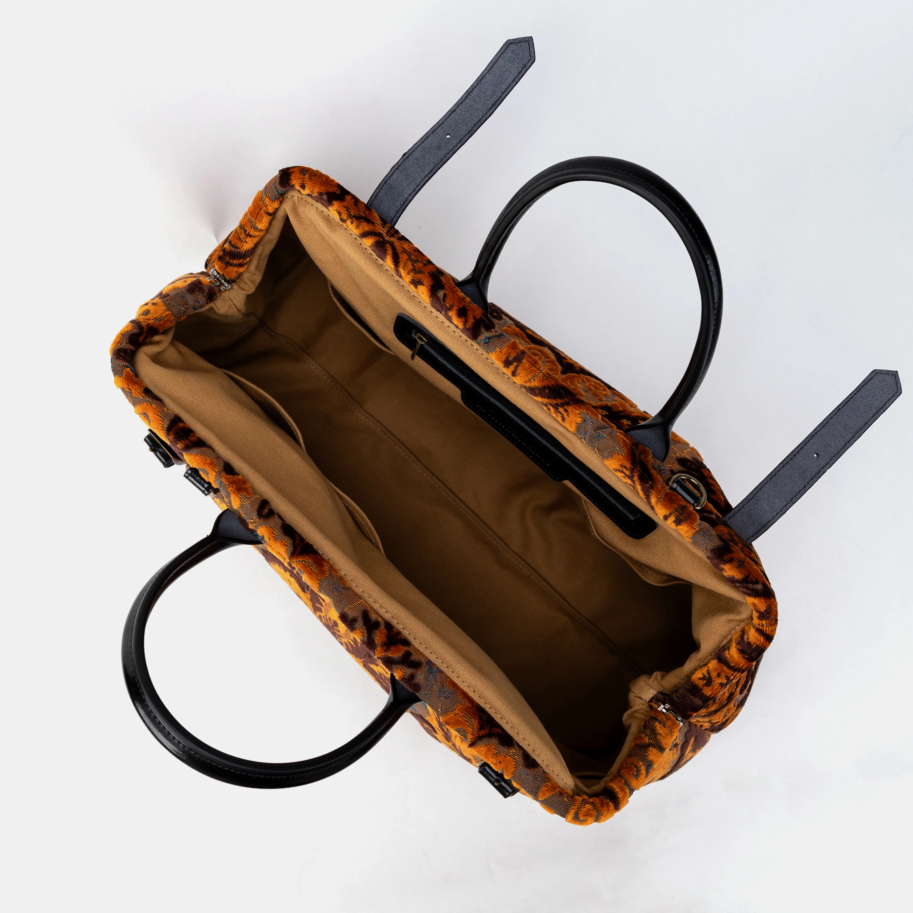 Burnout Velvet Revival Sienna Large Carpetbag - Image 6