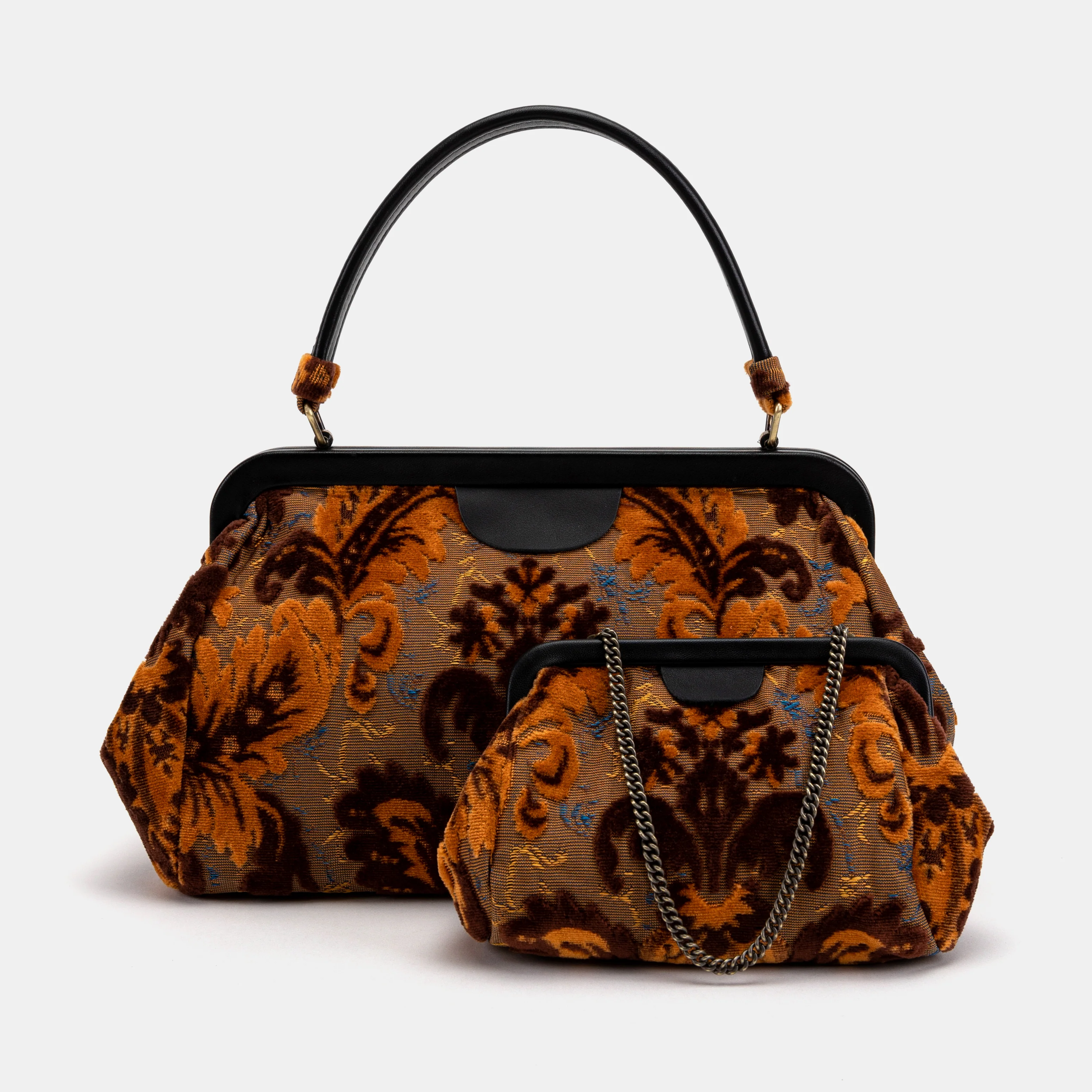 Burnout Velvet Revival Sienna Top Handle Purse - Image 7