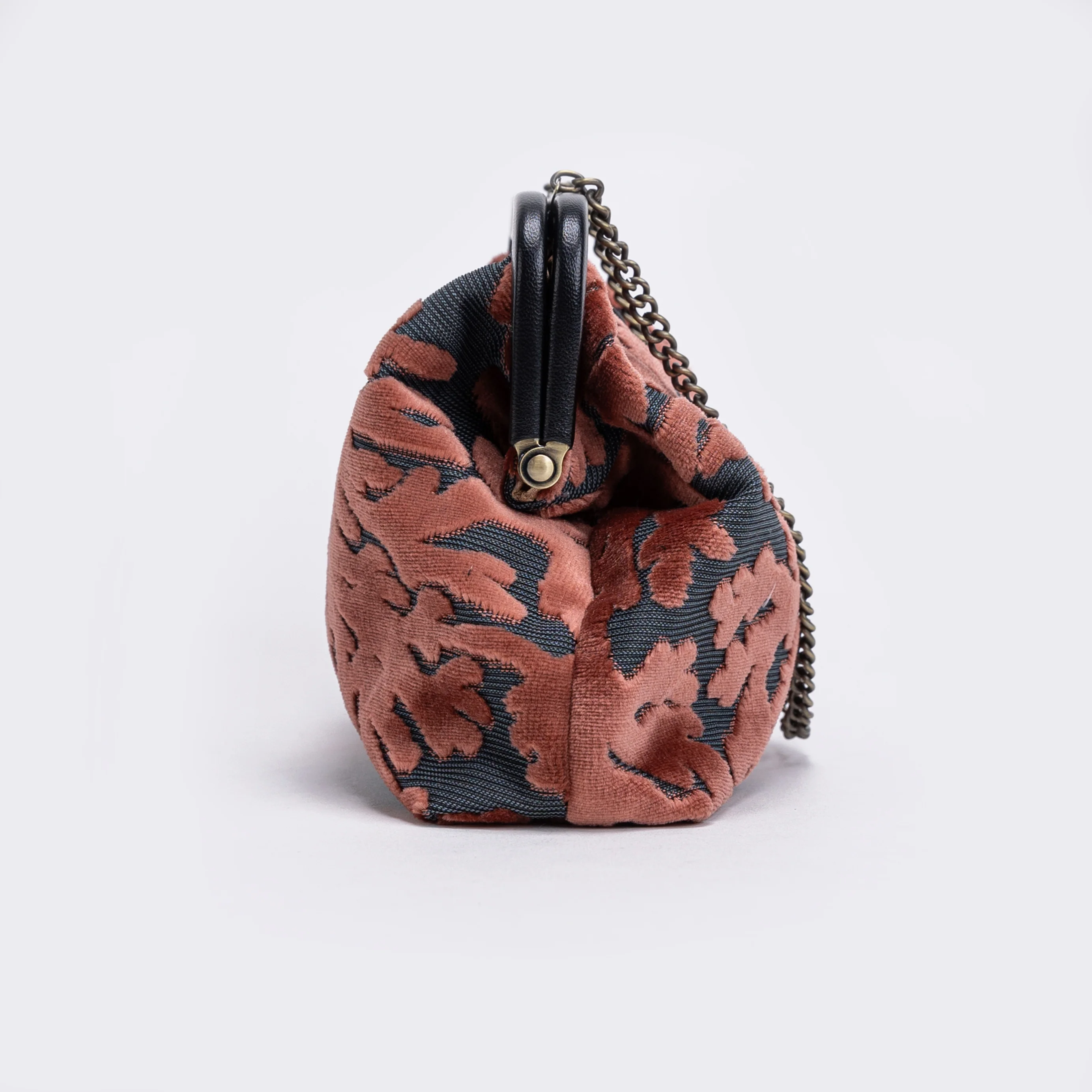 Burnout Velvet St Tropez Scuba Coral Alma Clutch - Image 5