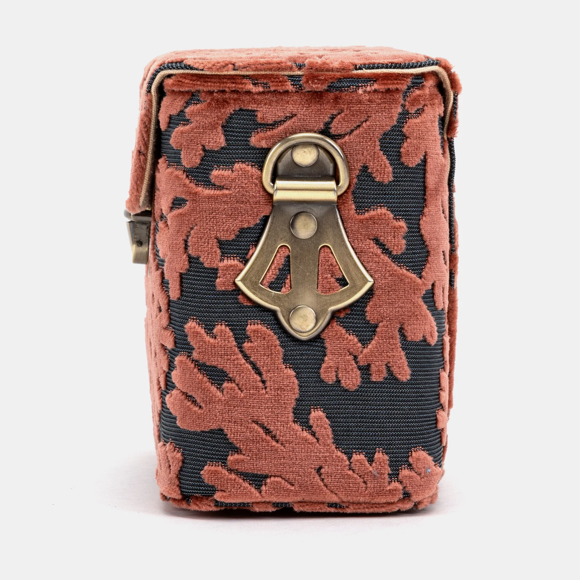 Burnout Velvet St Tropez Scuba Coral Emma Small Train Case Crossbody - Image 6