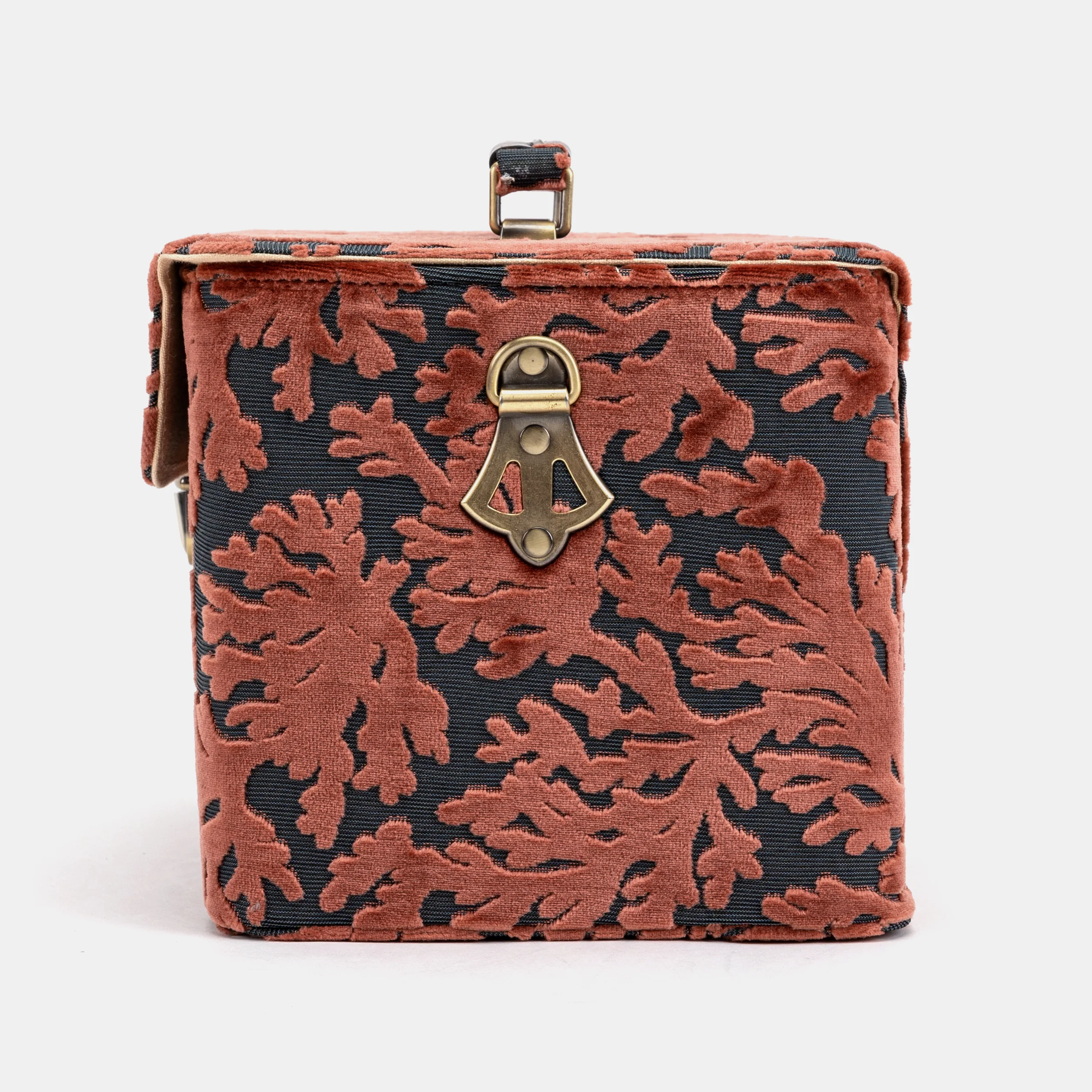 Burnout Velvet St Tropez Scuba Coral Josephine Large Train Case - Image 6