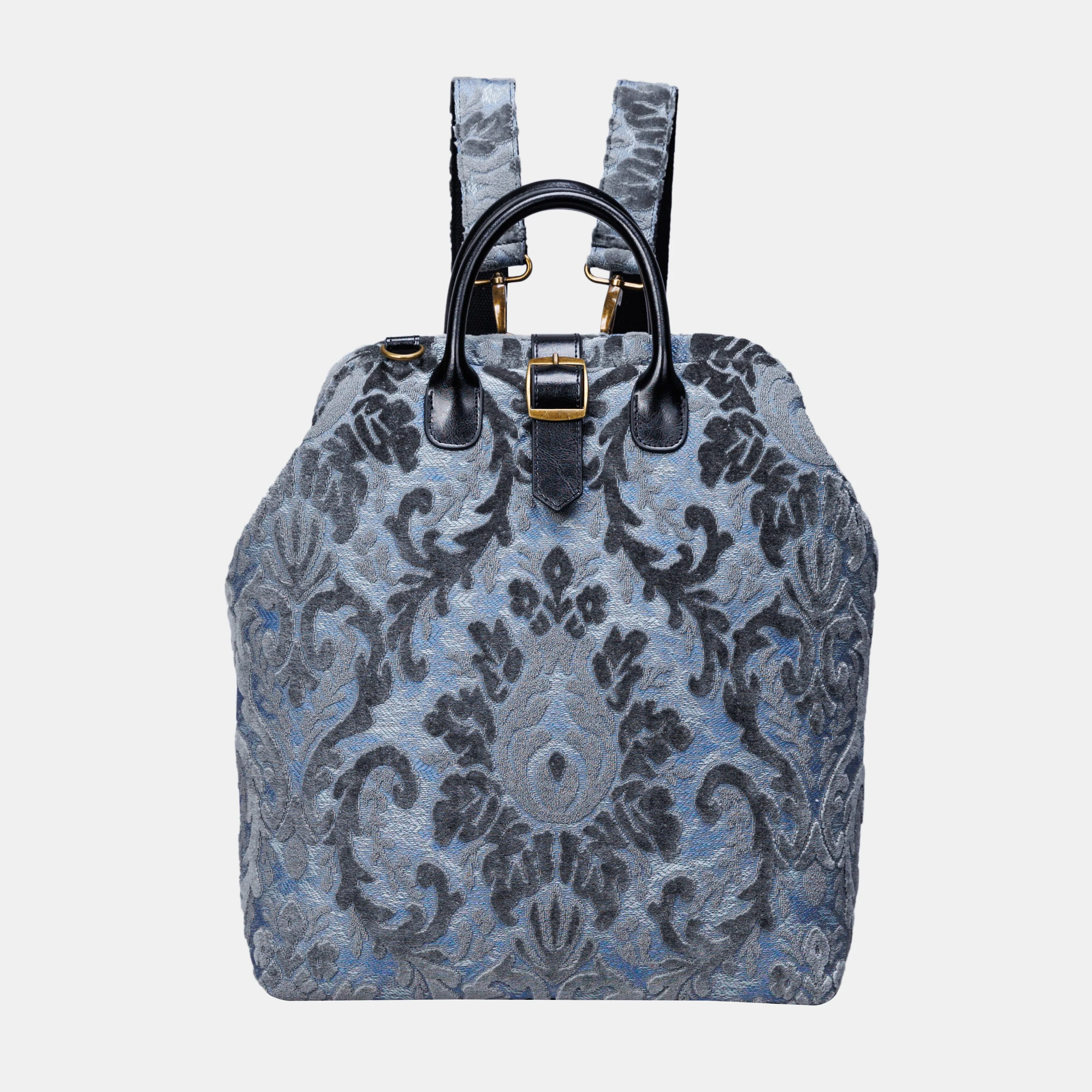 Burnout Velvet Steel Blue Carpet Laptop Backpack