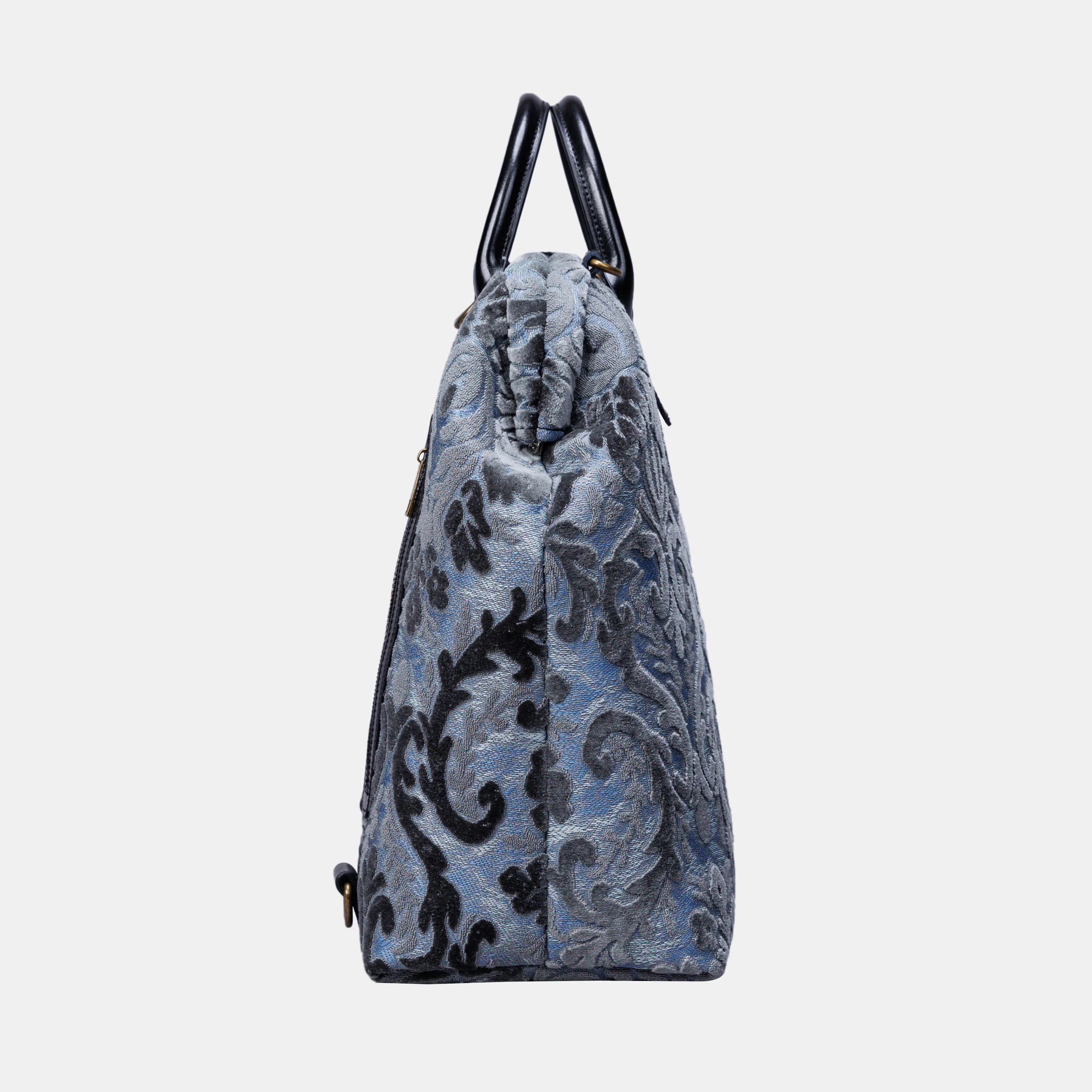 Burnout Velvet Steel Blue Carpet Laptop Backpack - Image 7