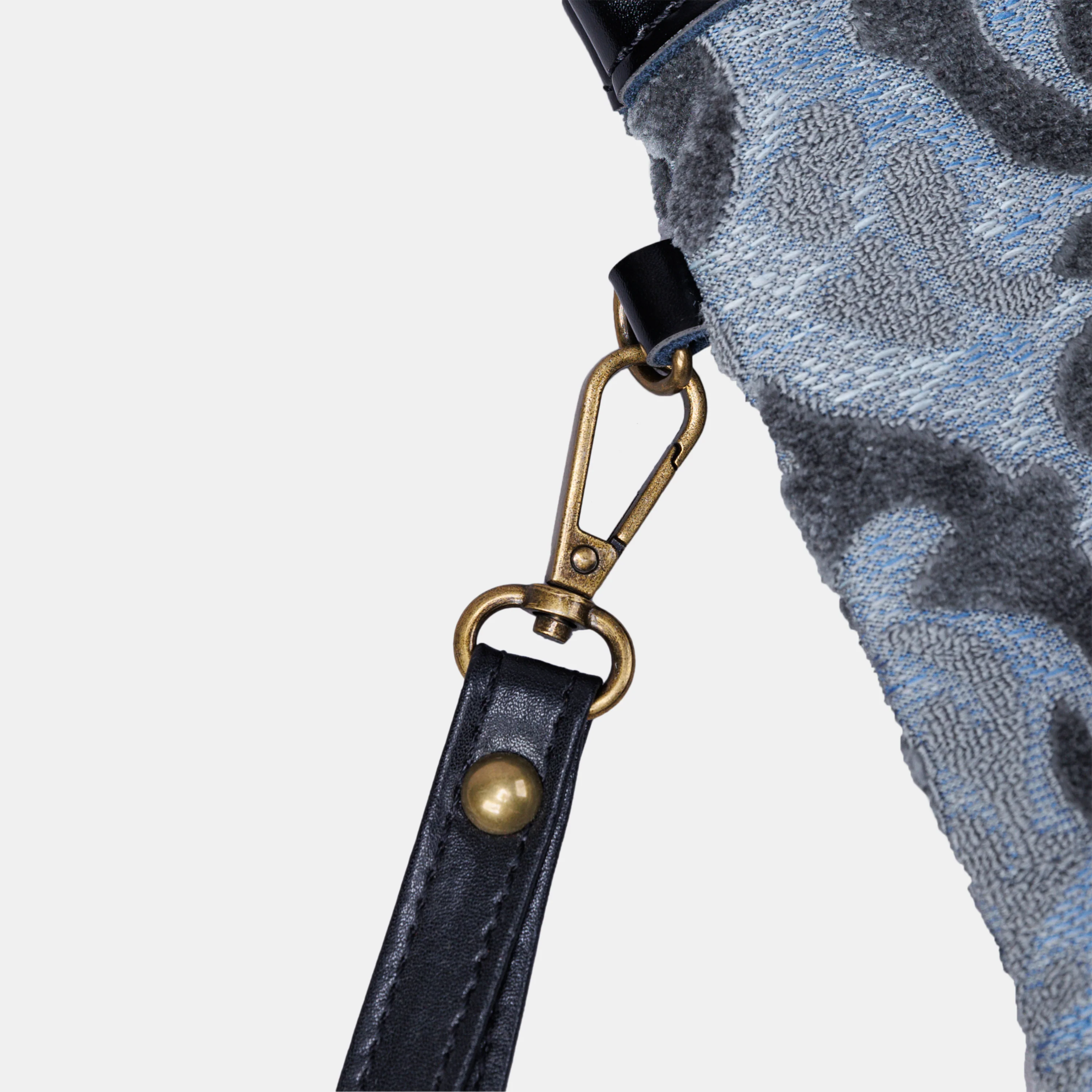 Burnout Velvet Steel Blue Wristlet Clutch - Image 4