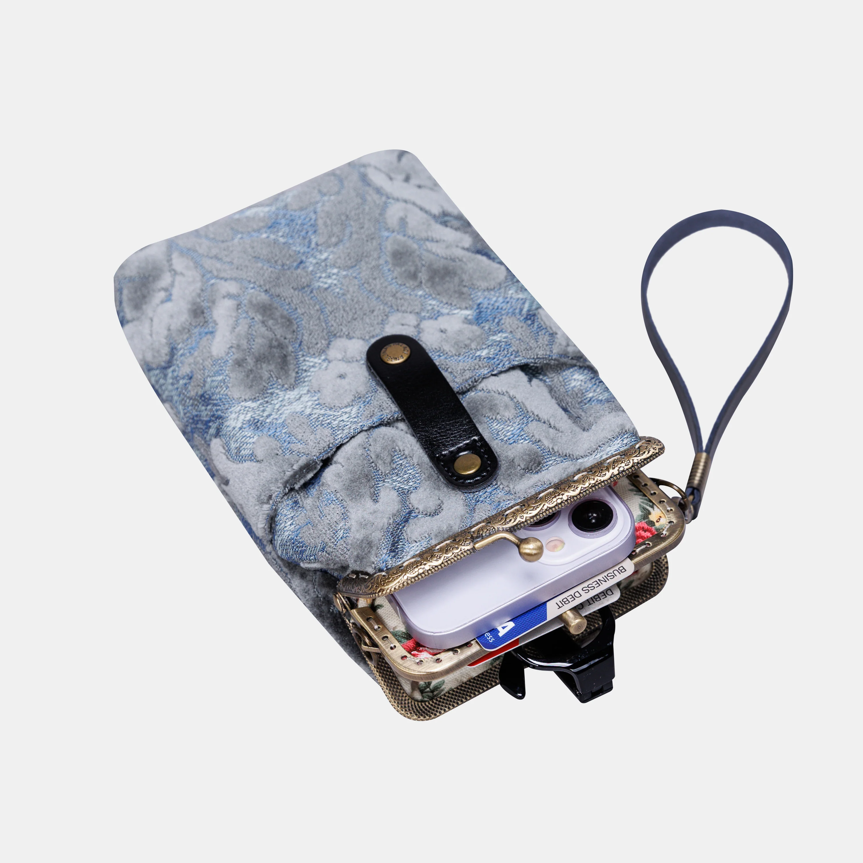 Burnout Velvet Steel Blue Carpet Phone Case - Image 5