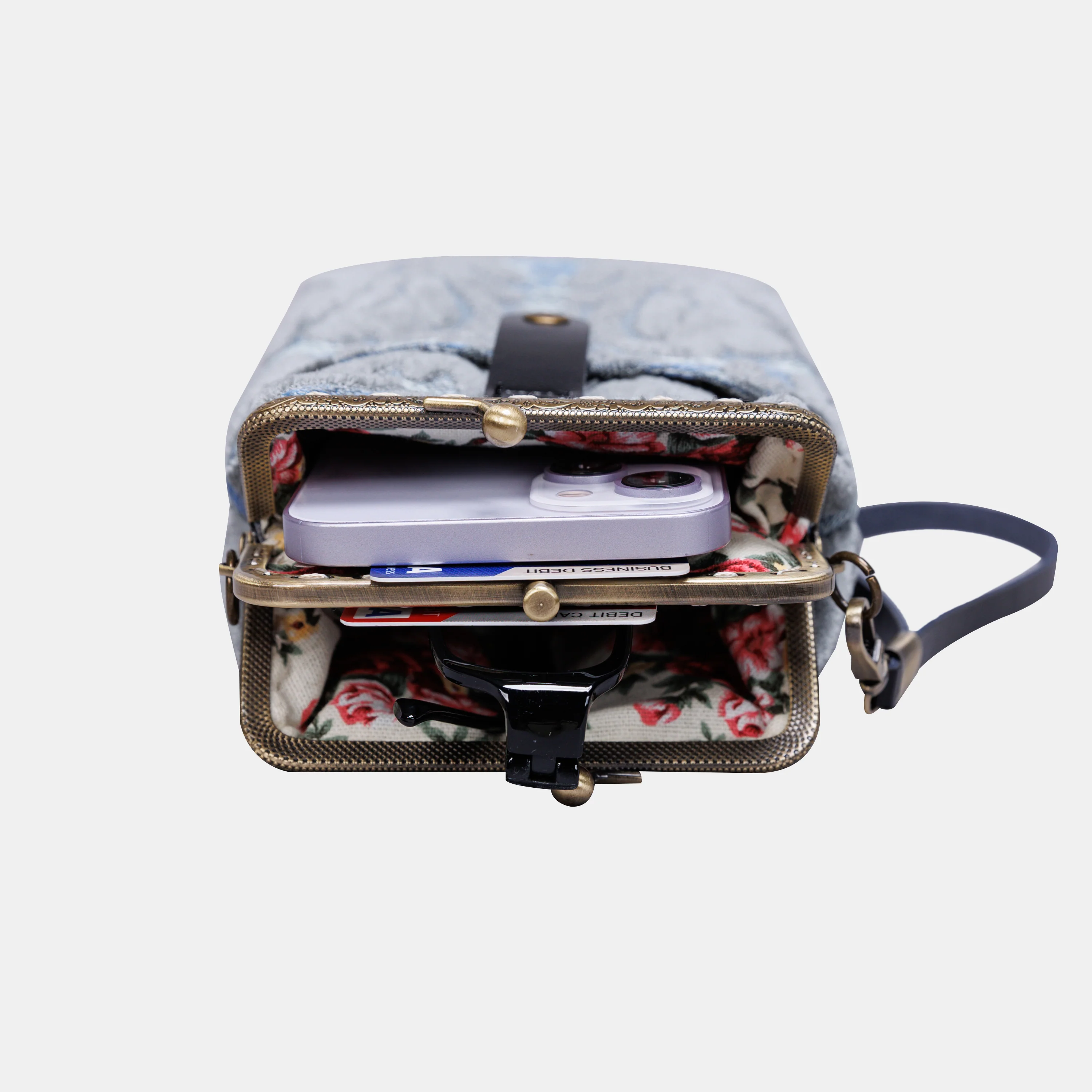 Burnout Velvet Steel Blue Carpet Phone Case - Image 6