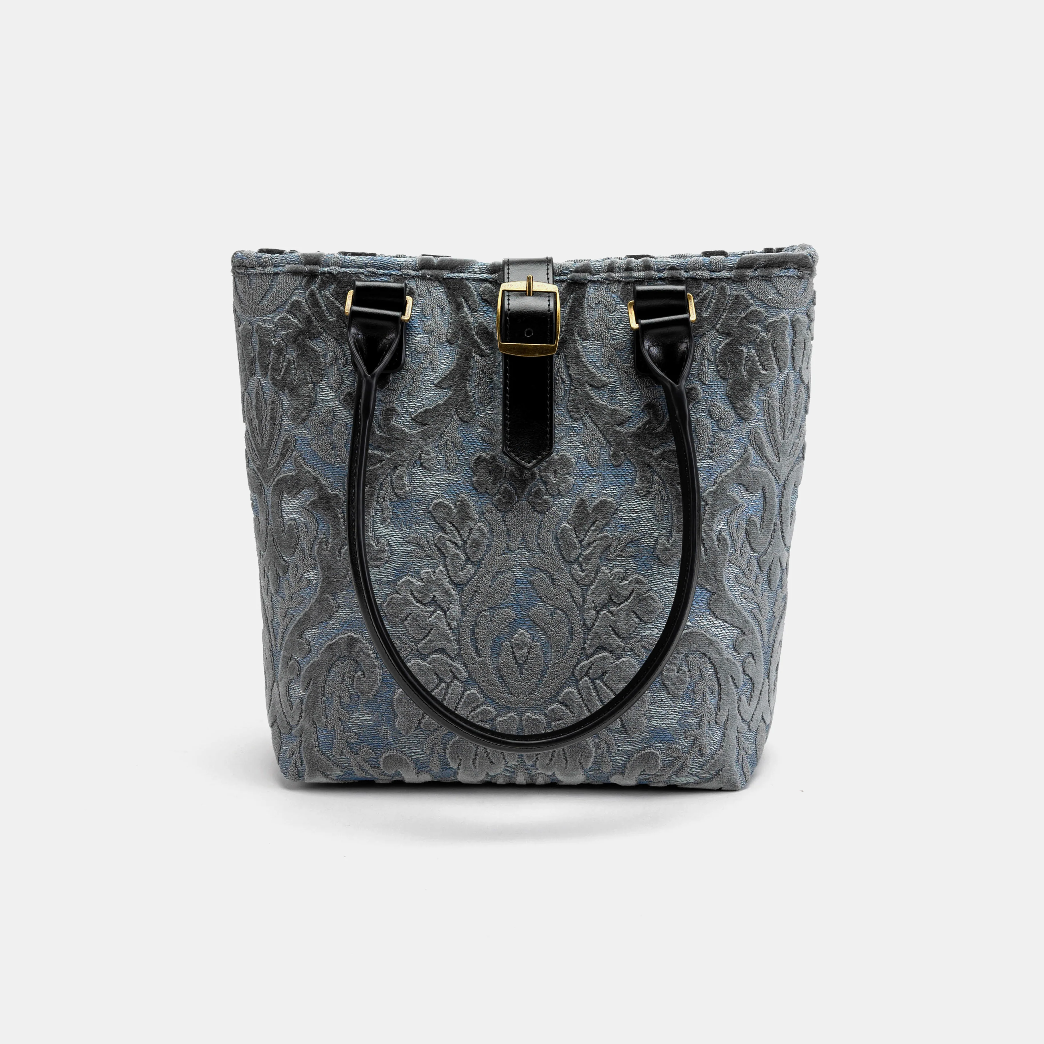 Burnout Velvet Steel Blue Everyday Tote - Image 6
